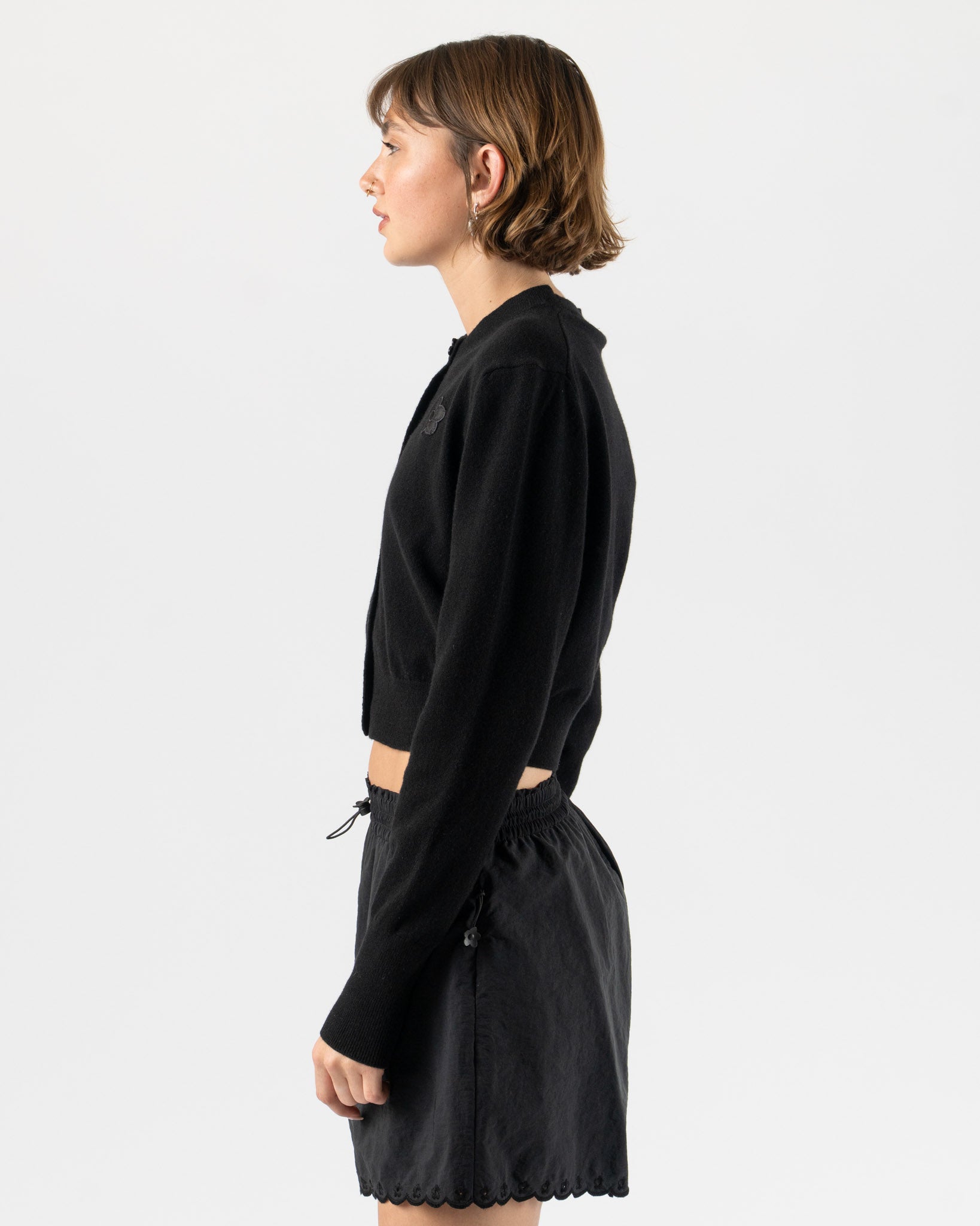 Cecilie Bahnsen Dua Cardigan Black Summer Cashmere