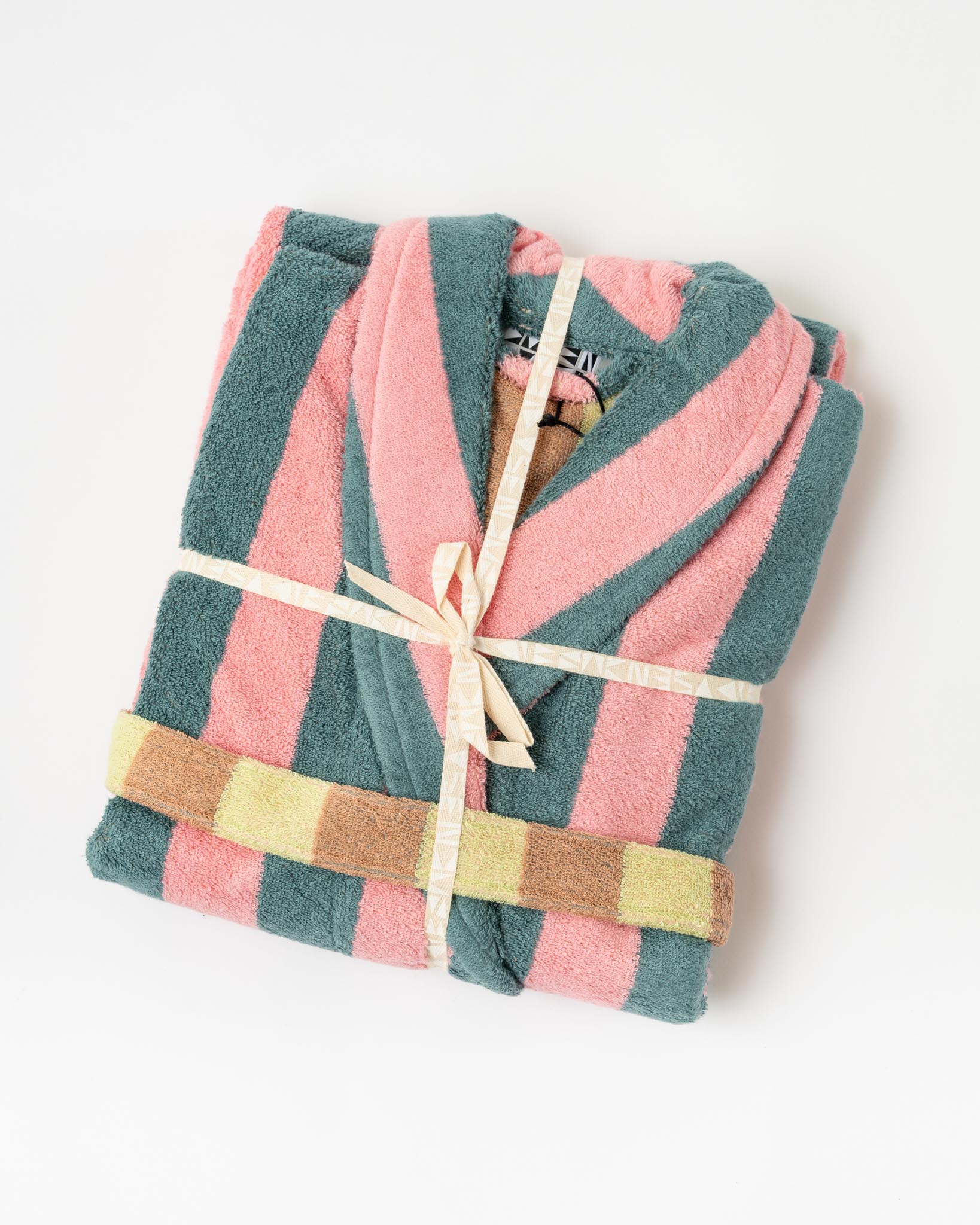 Dusen Dusen Stripe Bathrobe in Sea Stripe main image 1
