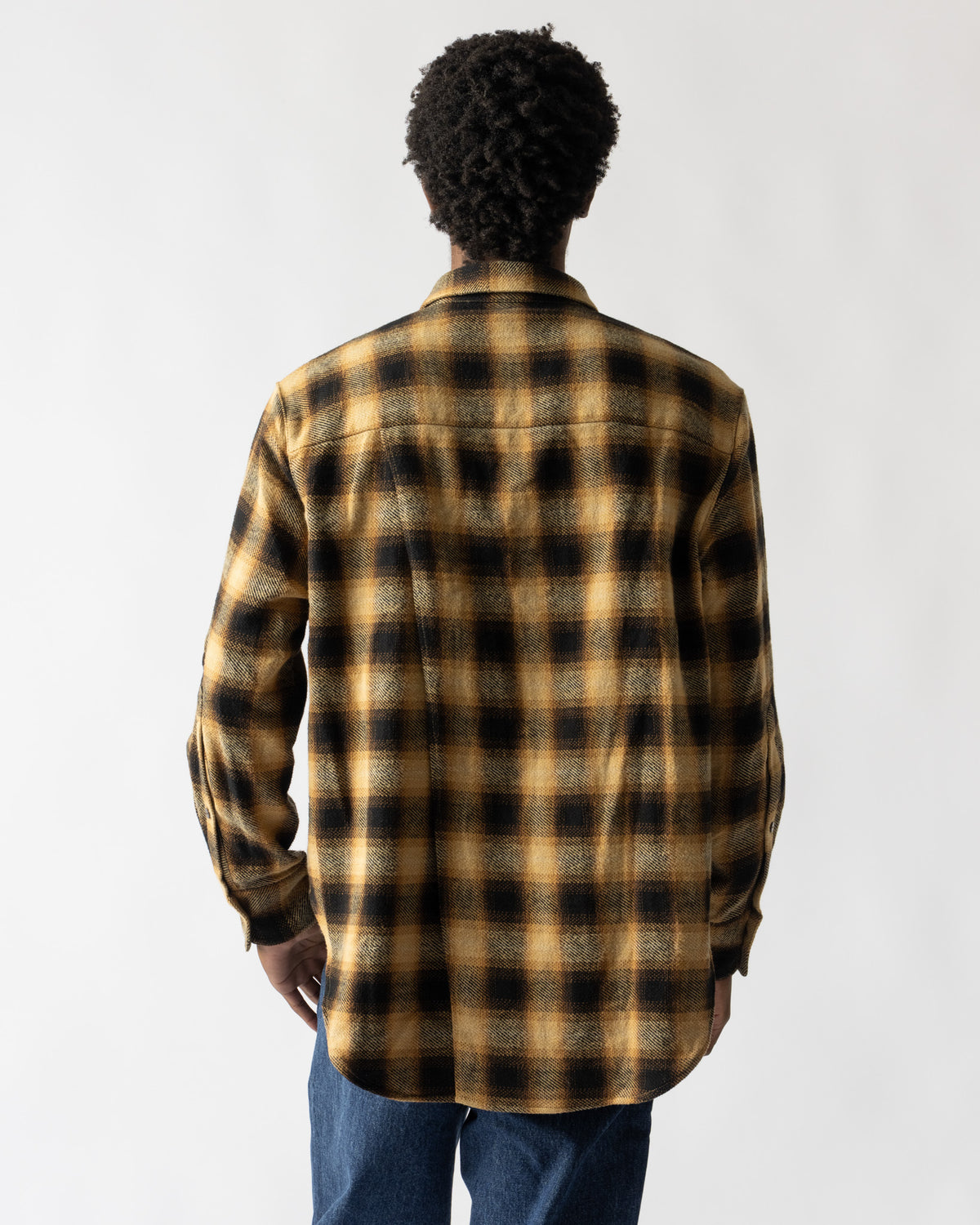 Eckhaus Latta EL Buttondown in Yellow Plaid