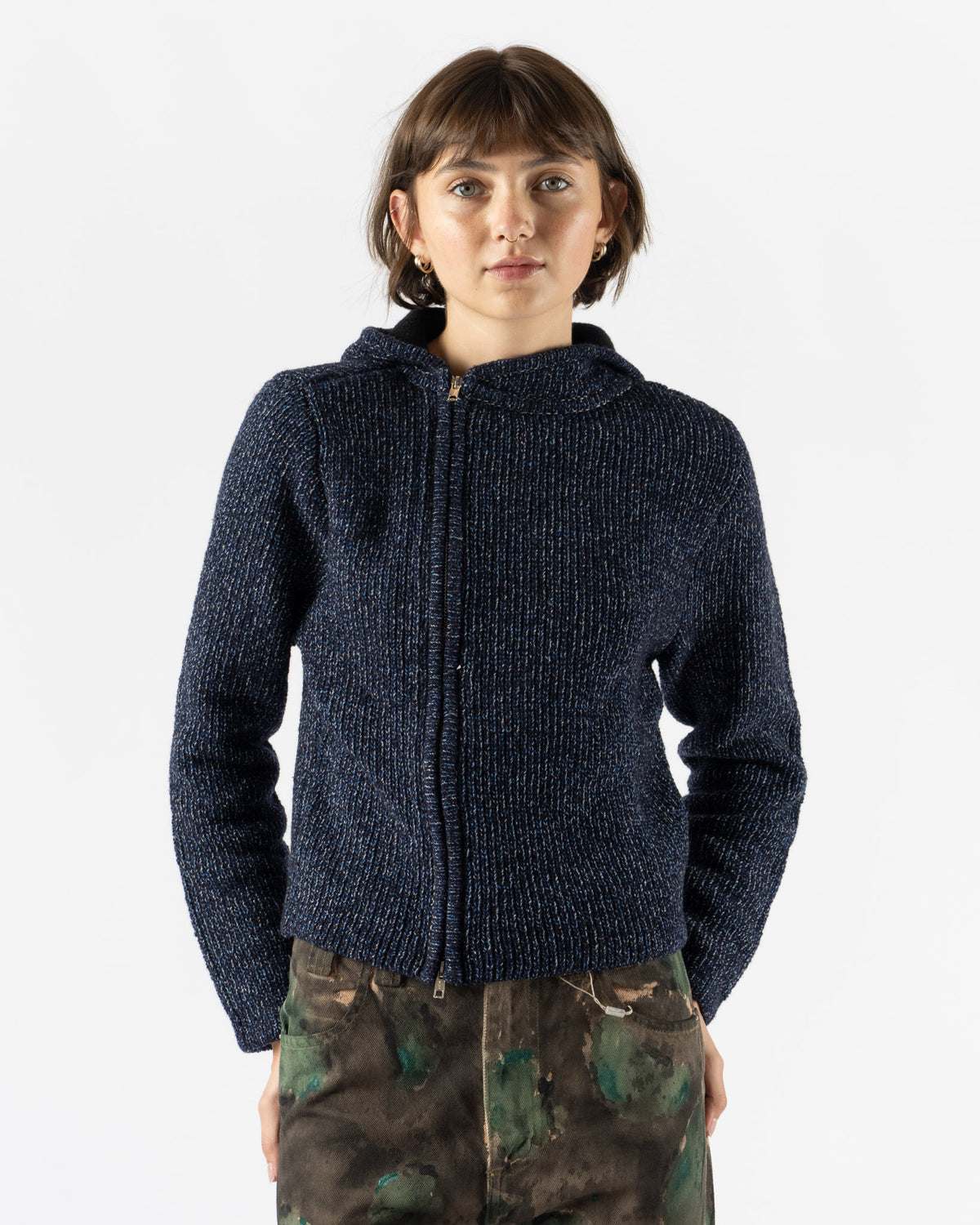 Eckhaus Latta Knot Zip Hoodie in Twilight