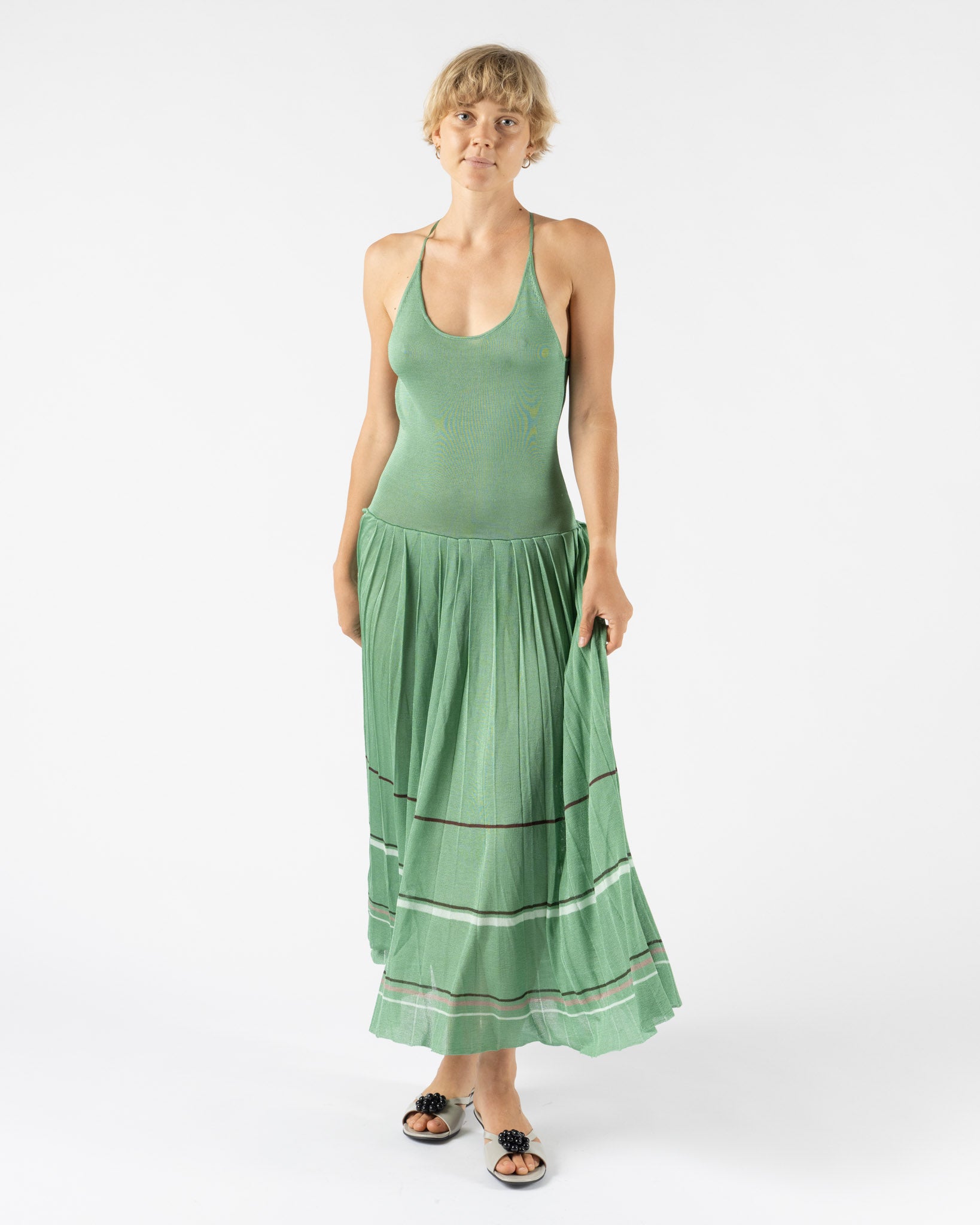 Emily Dawn Long Kingsley Dress in Lily Pad Curated at Jake and Jones