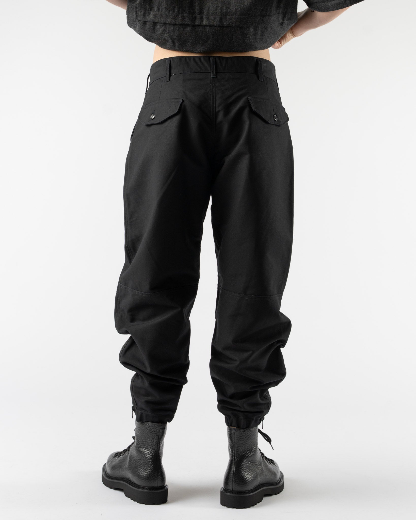 Engineered Garments IAC Pant in Black Cotton Double Cloth