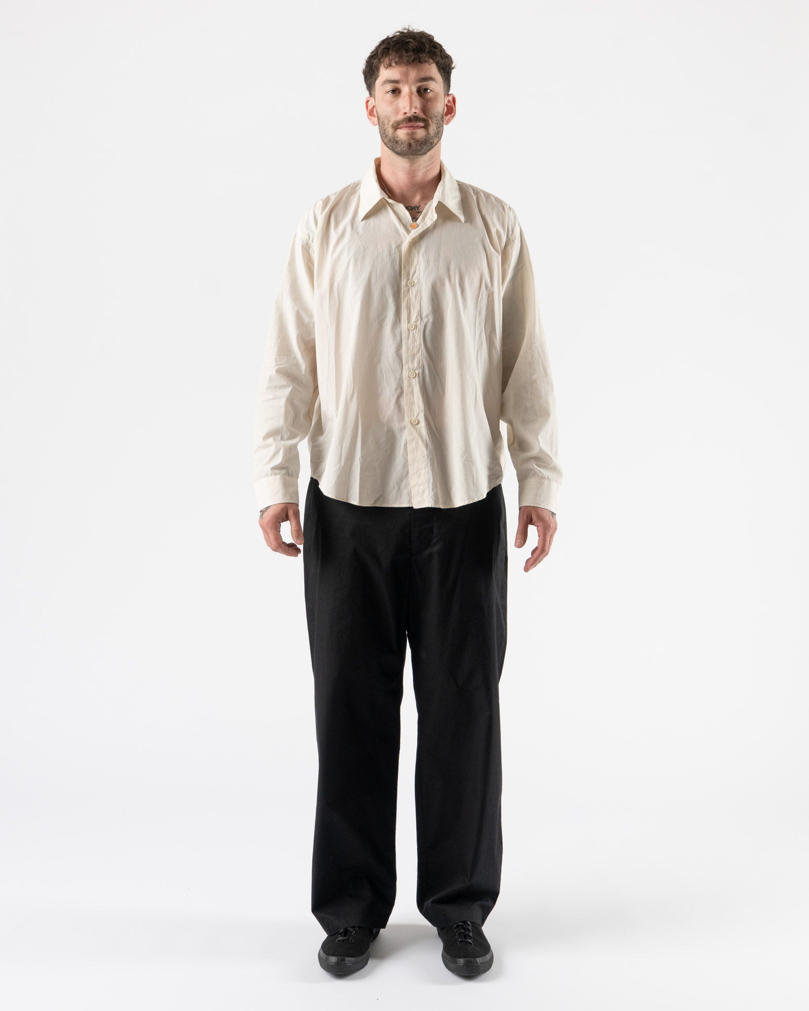 mfpen Exact Shirt in Pale Office Stripe