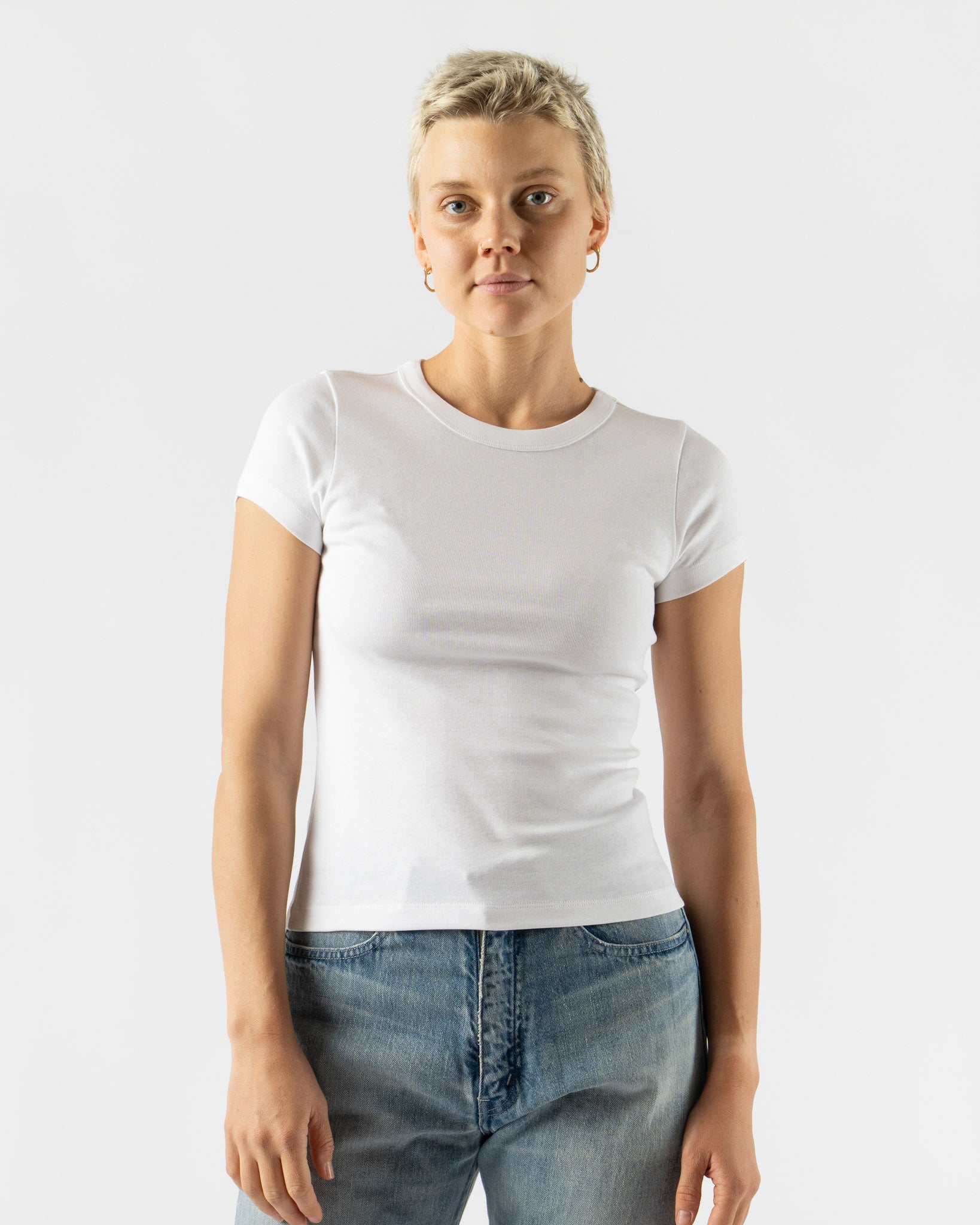 FLORE FLORE Car Baby Tee in White
