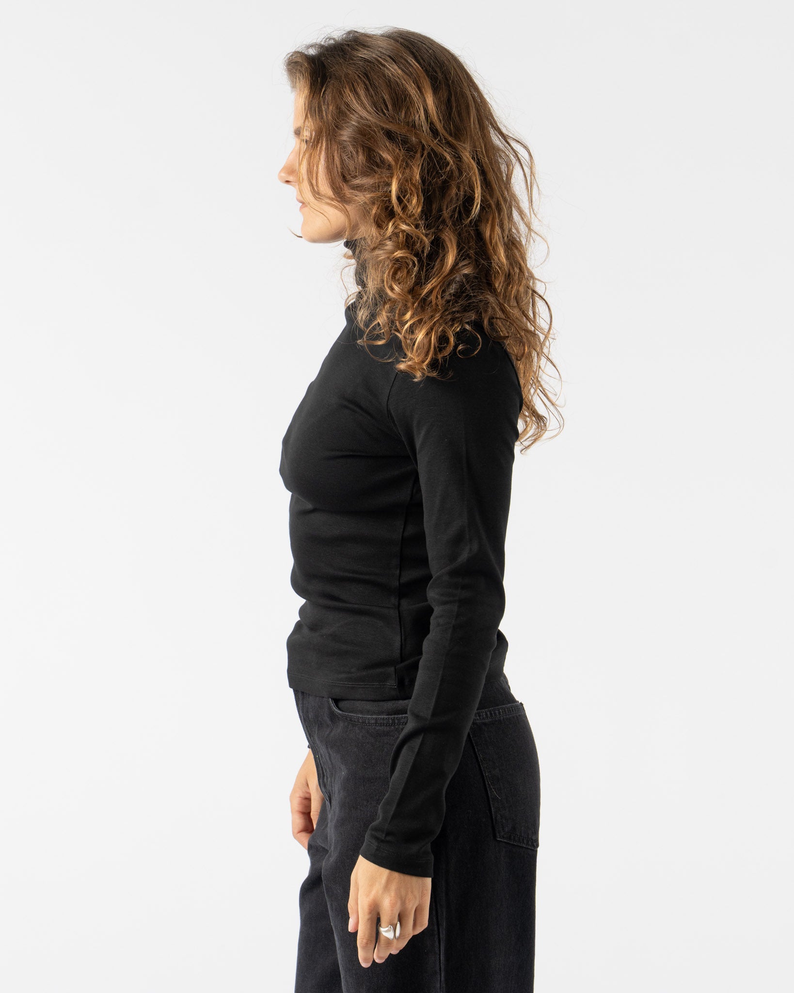 FLORE FLORE Dinah Turtleneck in Black