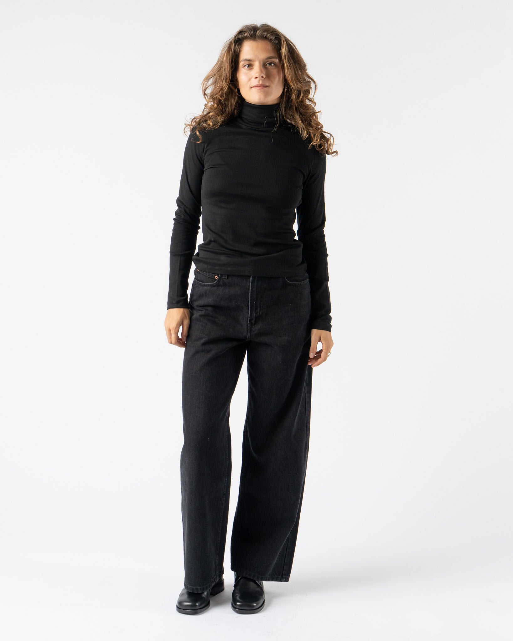 FLORE FLORE Dinah Turtleneck in Black