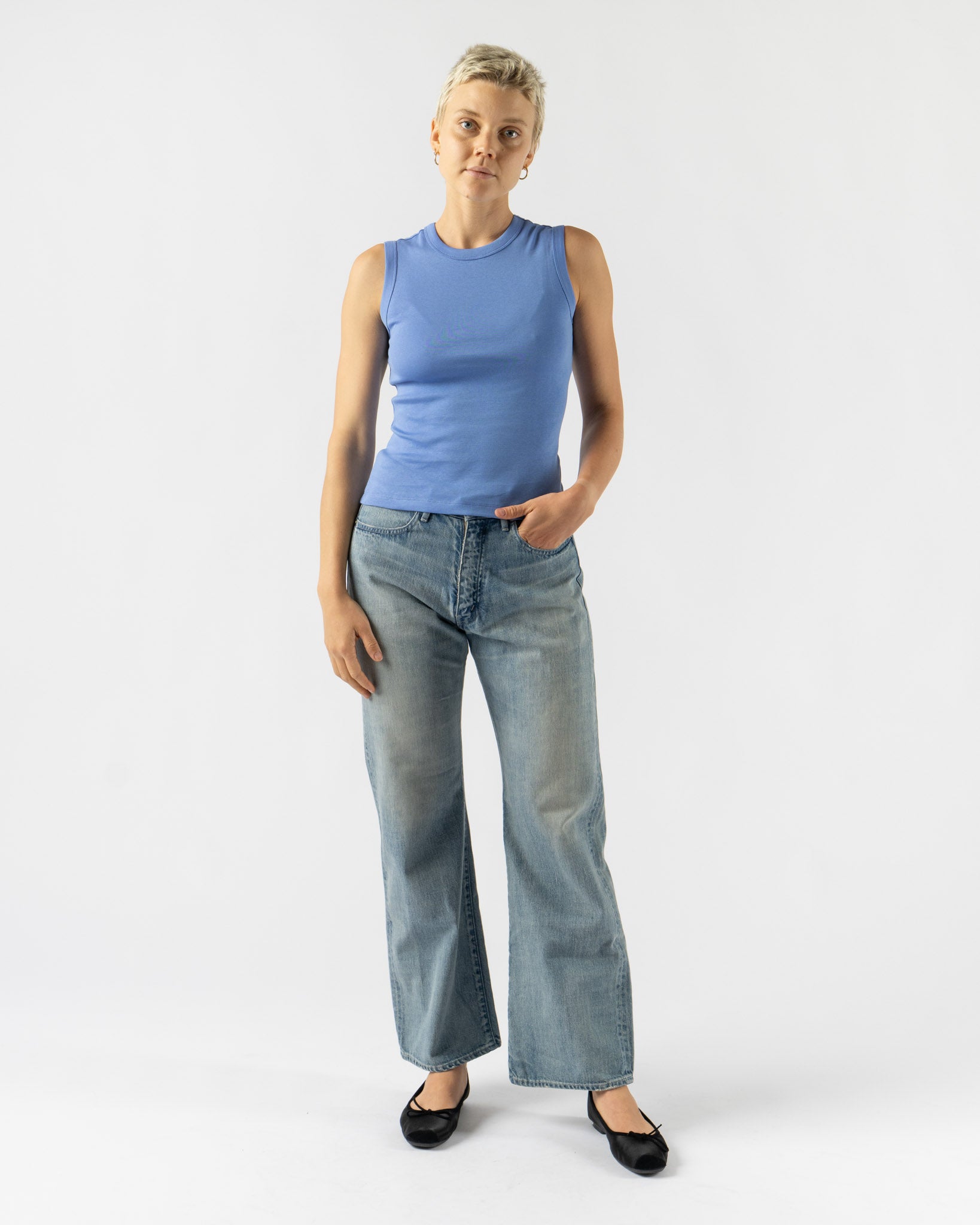 FLORE FLORE Esmé Tank in Flore Blue