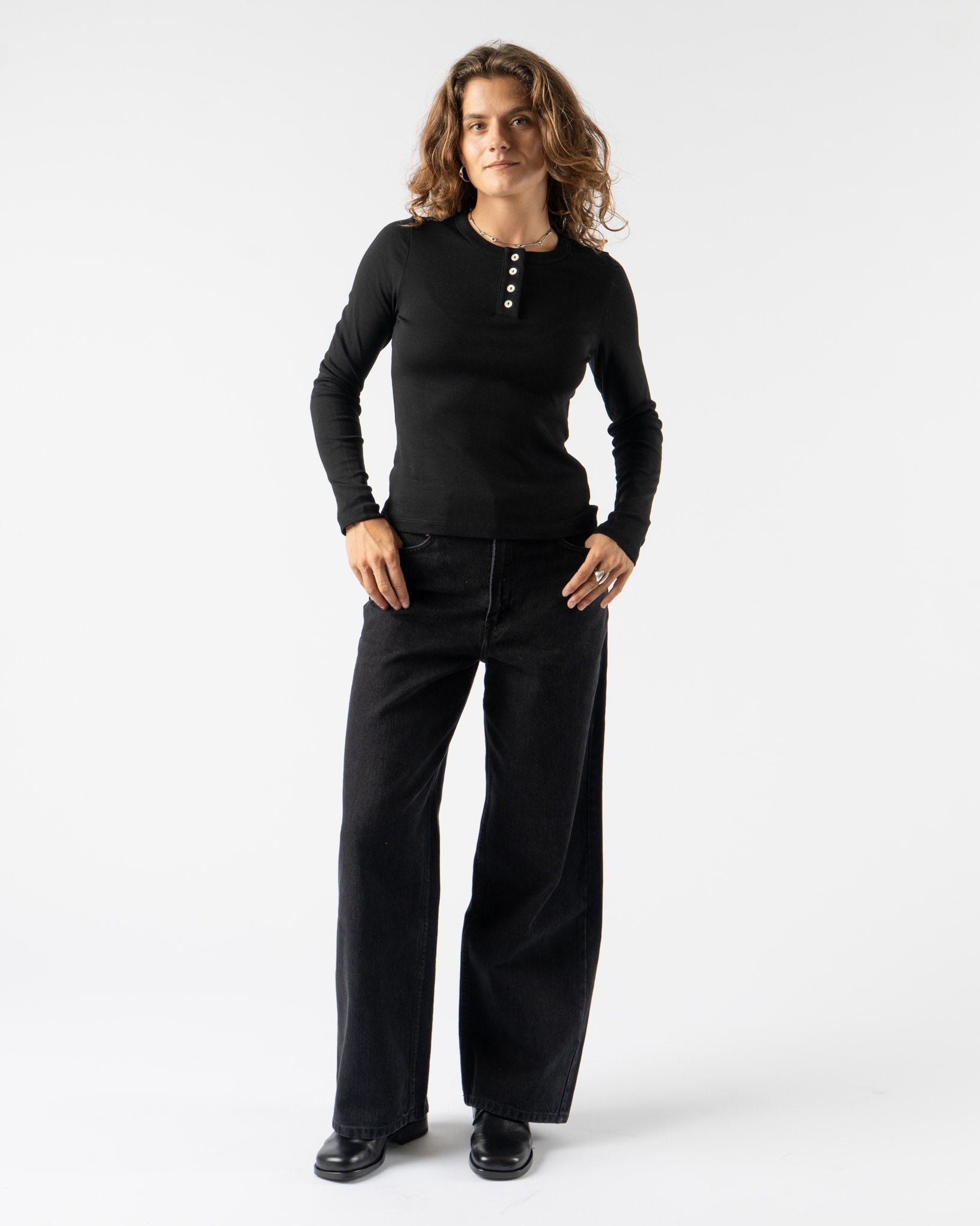 FLORE FLORE Jess Long Sleeve in Black