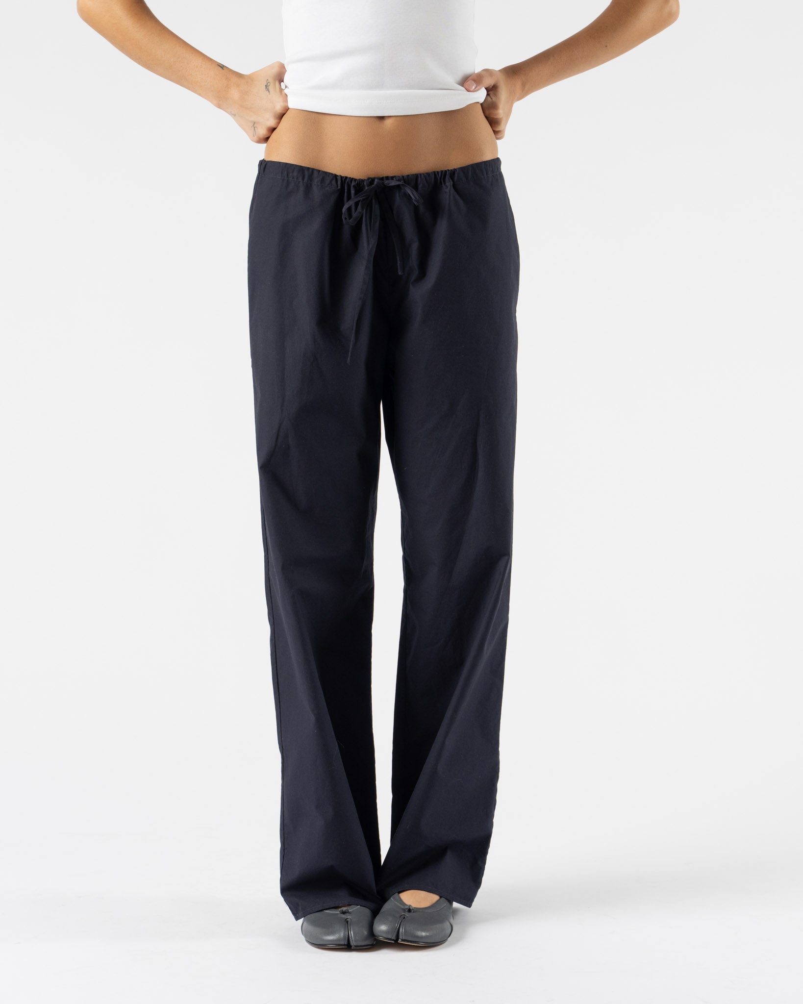 FLORE FLORE Josephine Lengthened Trousers in Navy