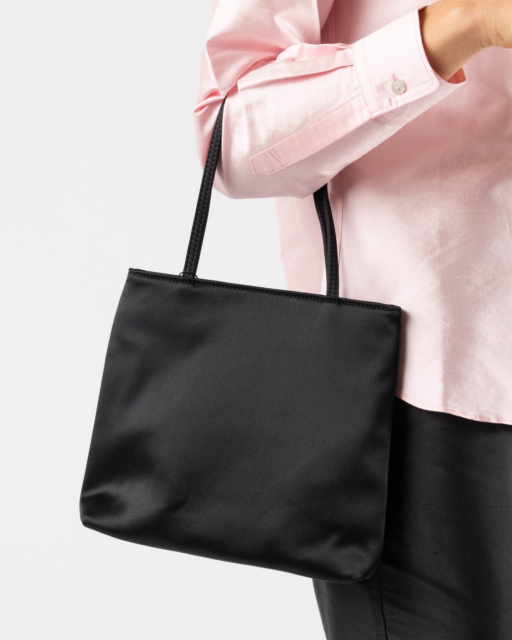 Hai Bobbie Bag in Black Satin Silk