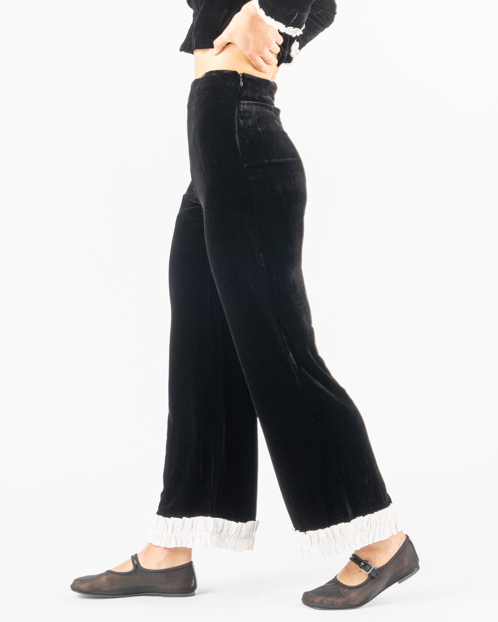 Hai Leo Trousers in Black & Ivory