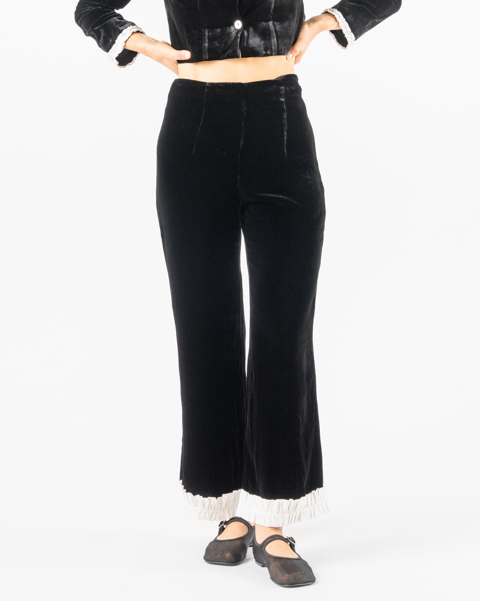 Hai Leo Trousers in Black & Ivory