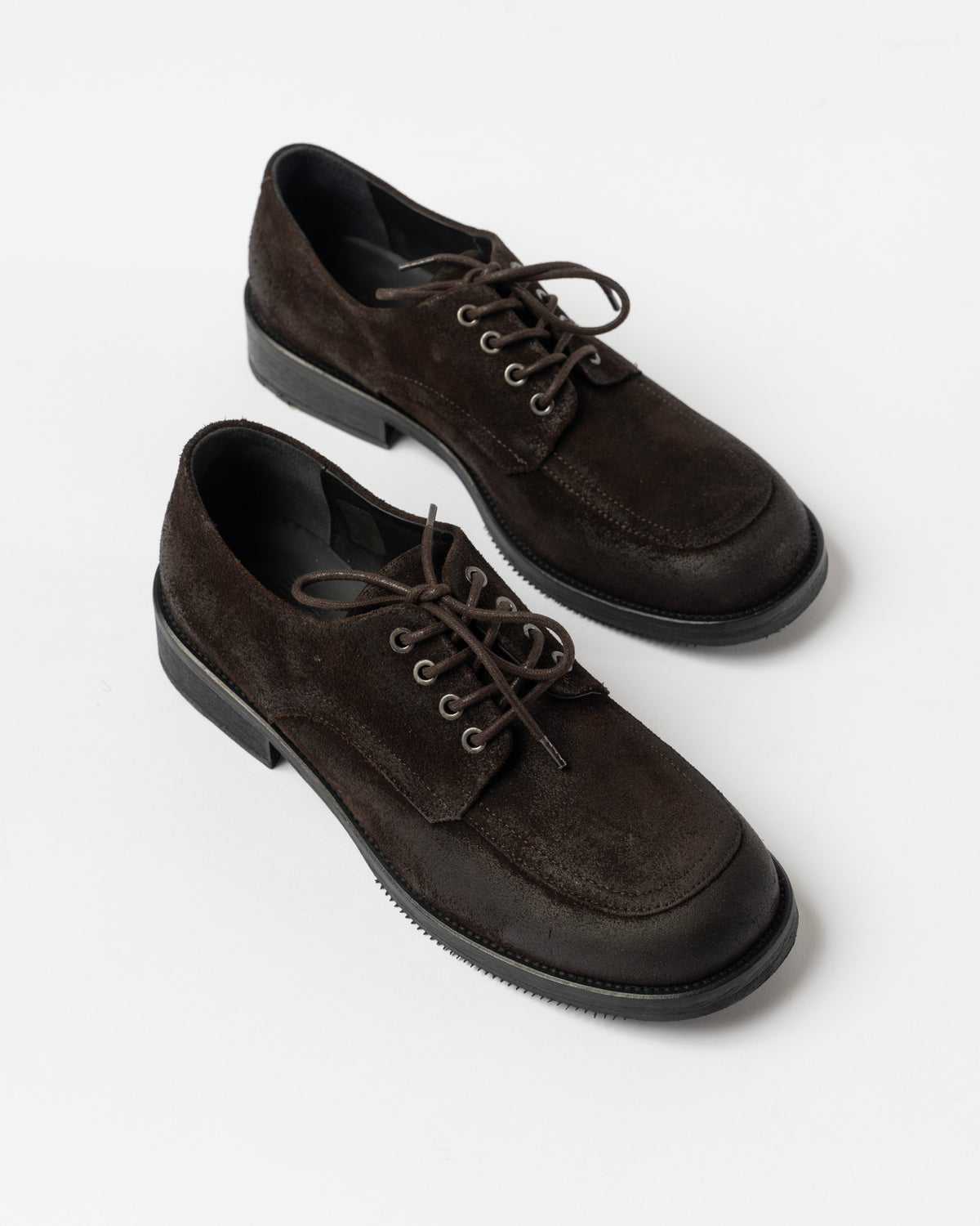 Paracia Old Buster in Waxed Suede Deep Brown
