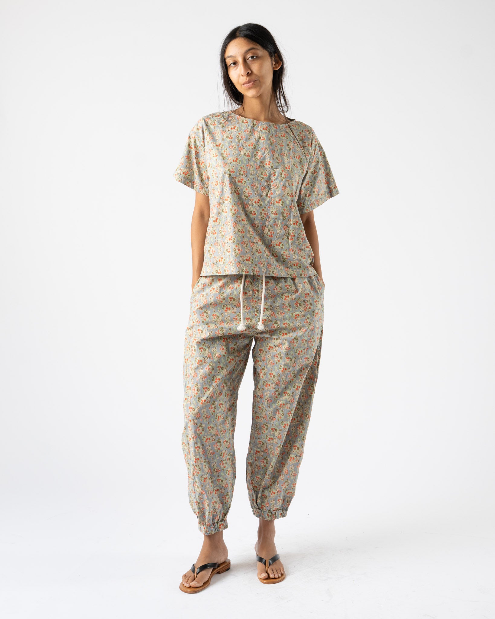 SONO Friedrich Tee in Dusty Blue Floral