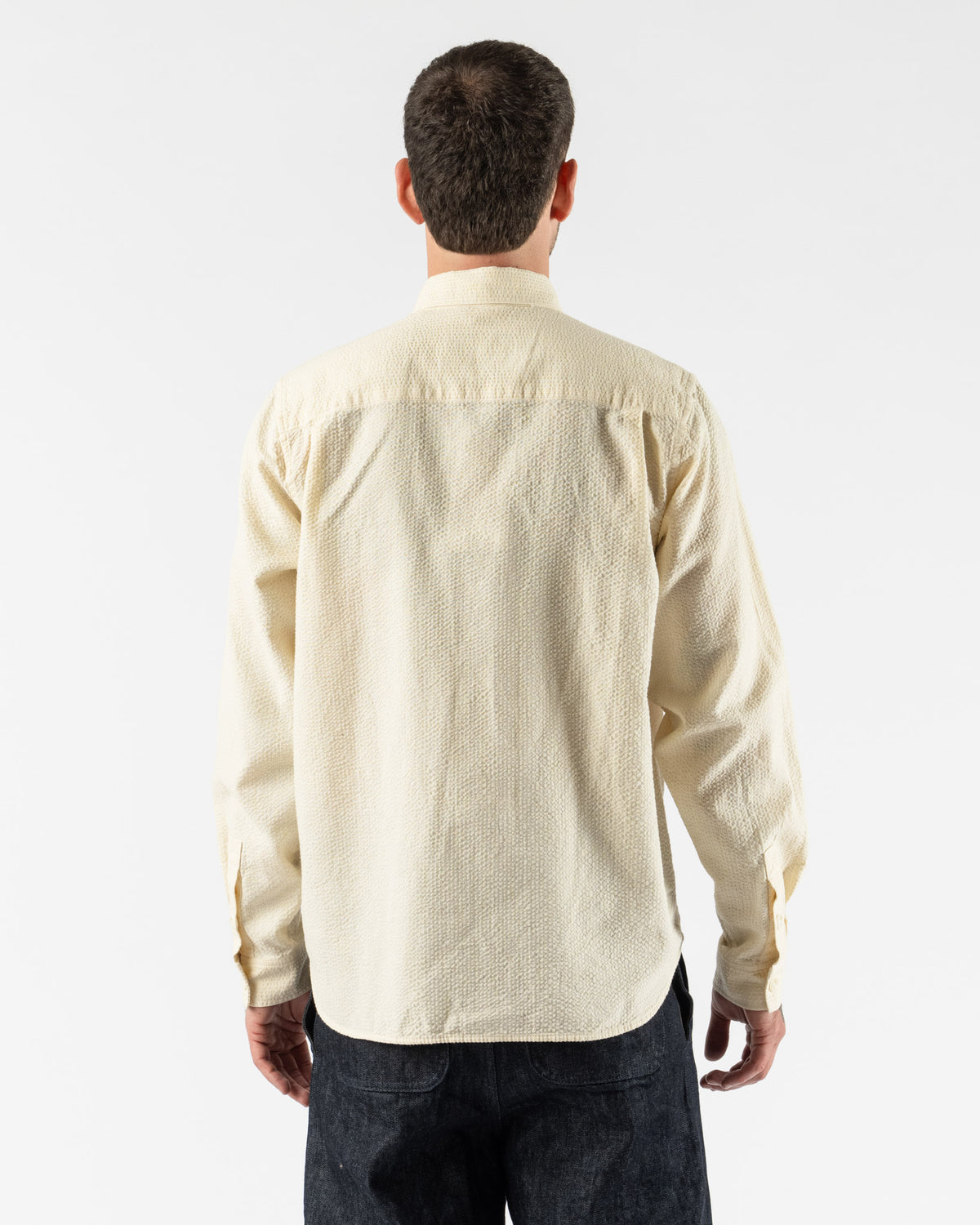 Graziano & Gutierréz Pintor Shirt in Ecru Seersucker