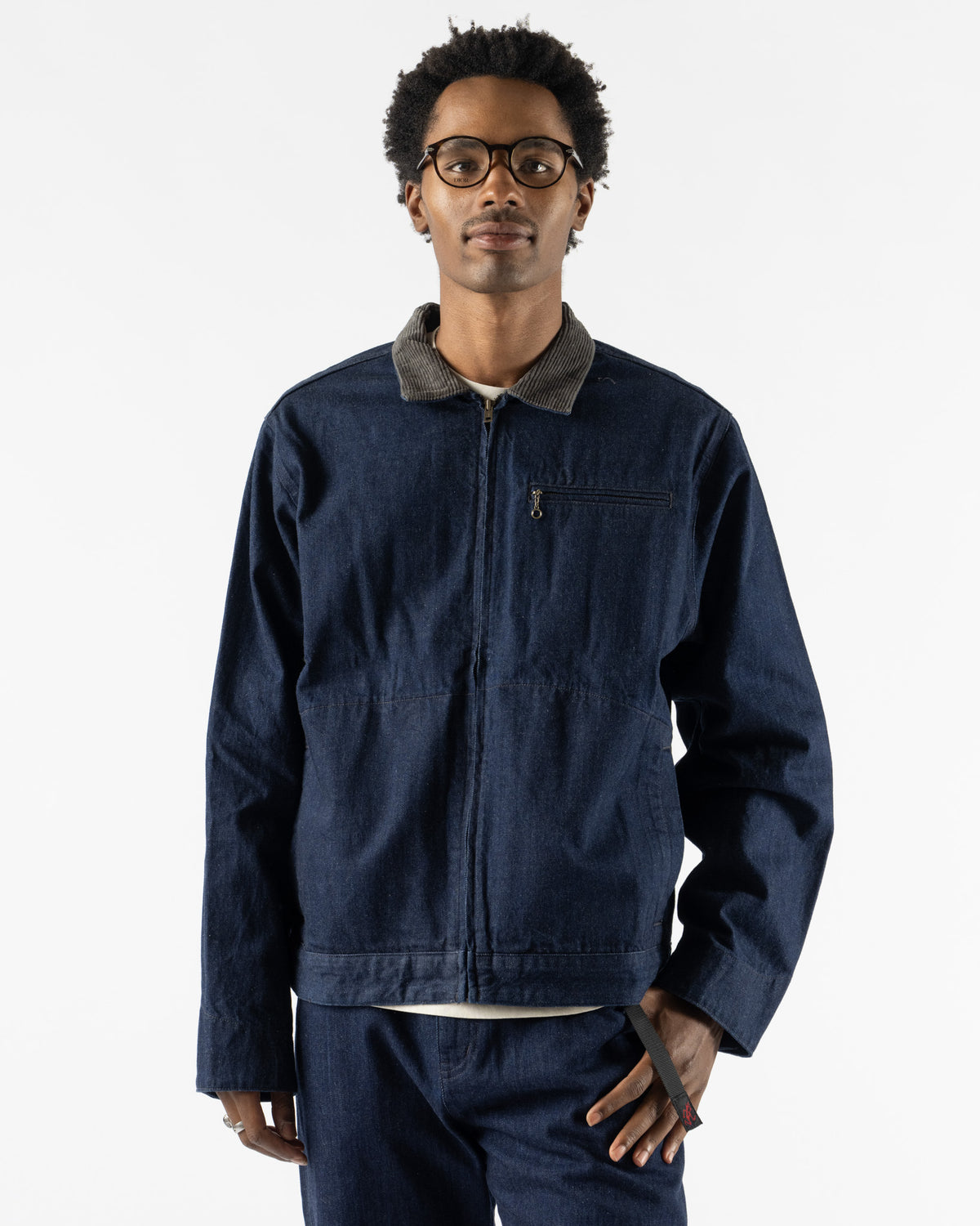 Gramicci Japanese Denim Trucker in Rinsed Indigo