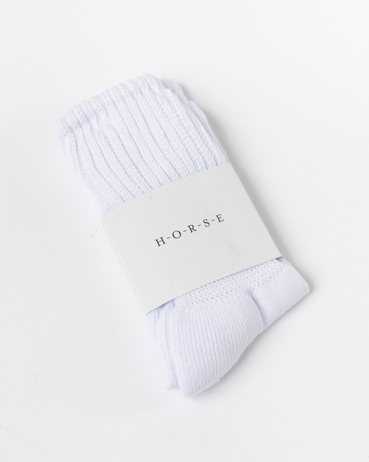 H-O-R-S-E The Sock in White