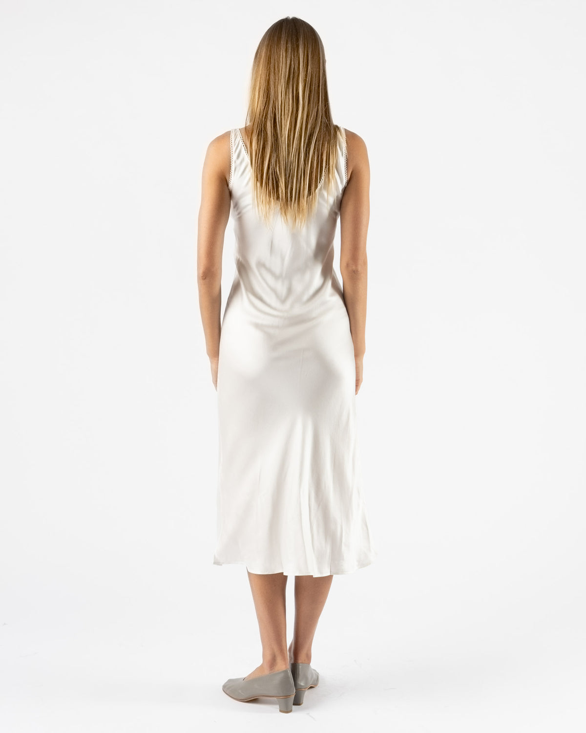 Hai Eliana Dress in Ivory Satin Silk