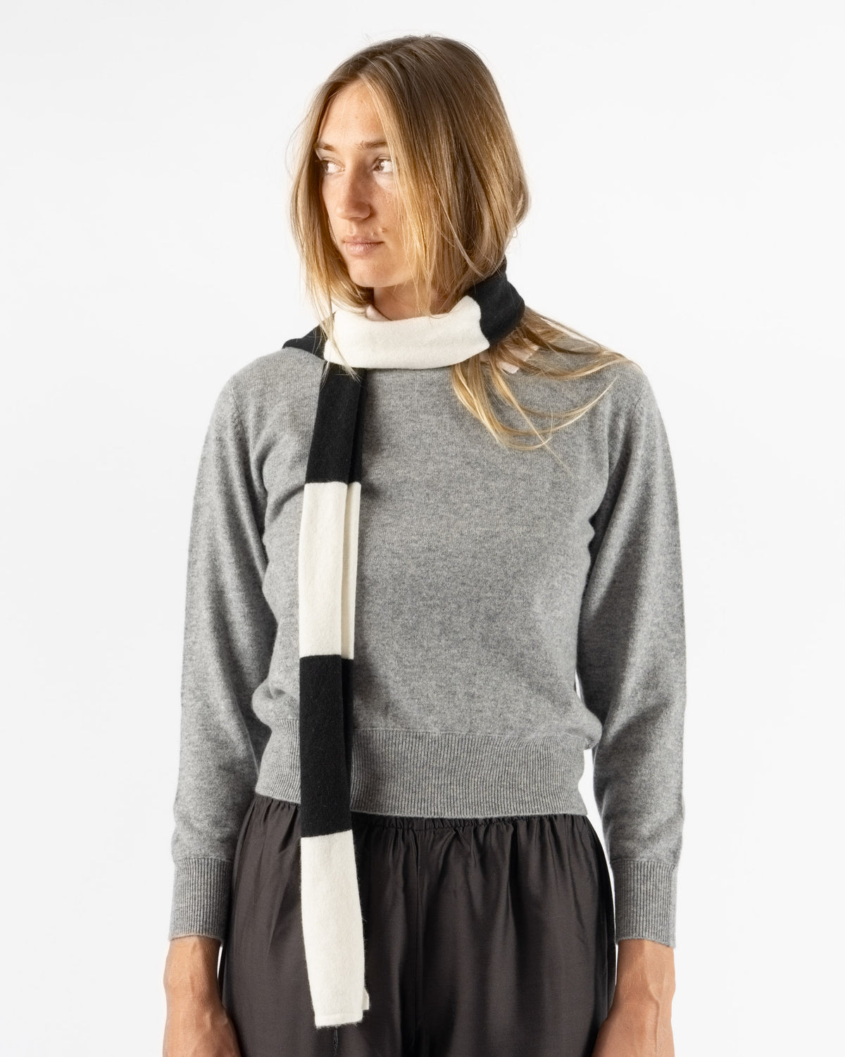 Hai Sadie Scarf in Black & Ivory