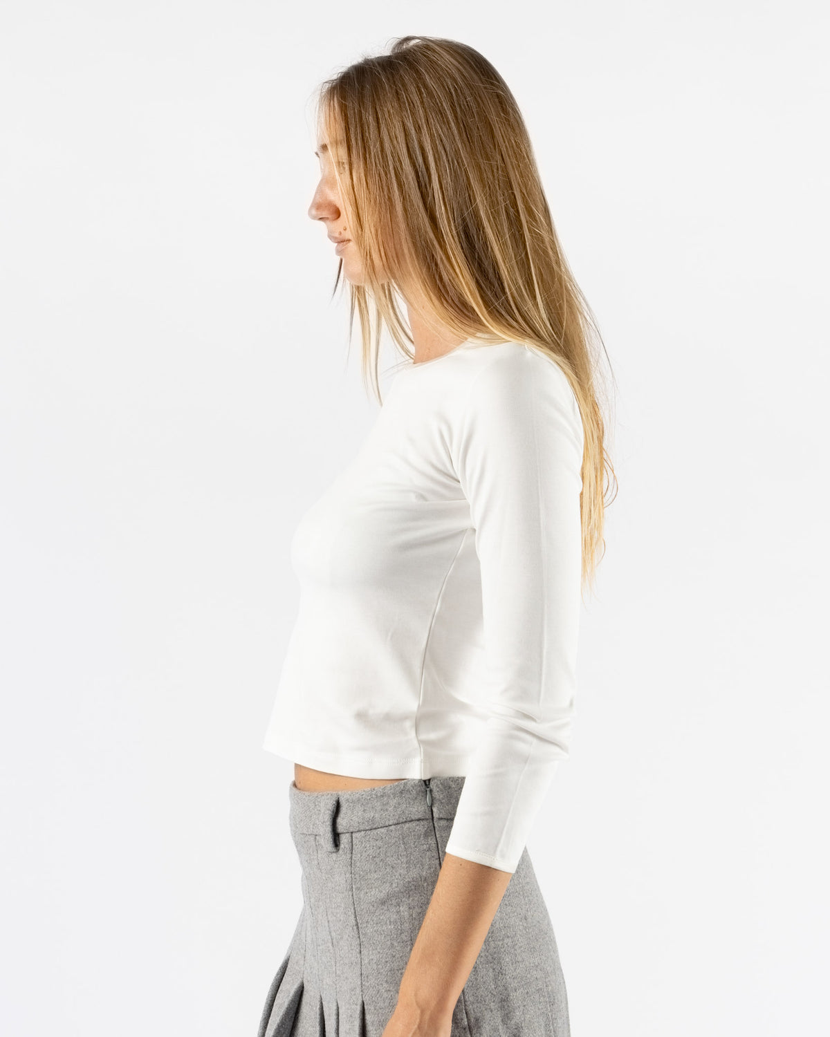Hai Talia Long Sleeve Tee in White