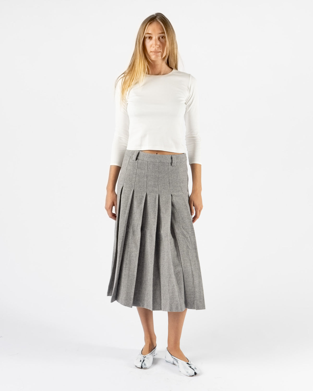 Hai Talia Long Sleeve Tee in White