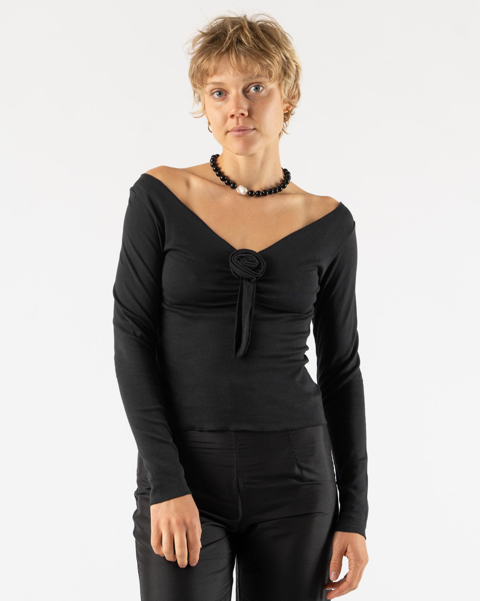 Hai Agnes Necklace in Ivory, Gold, Black