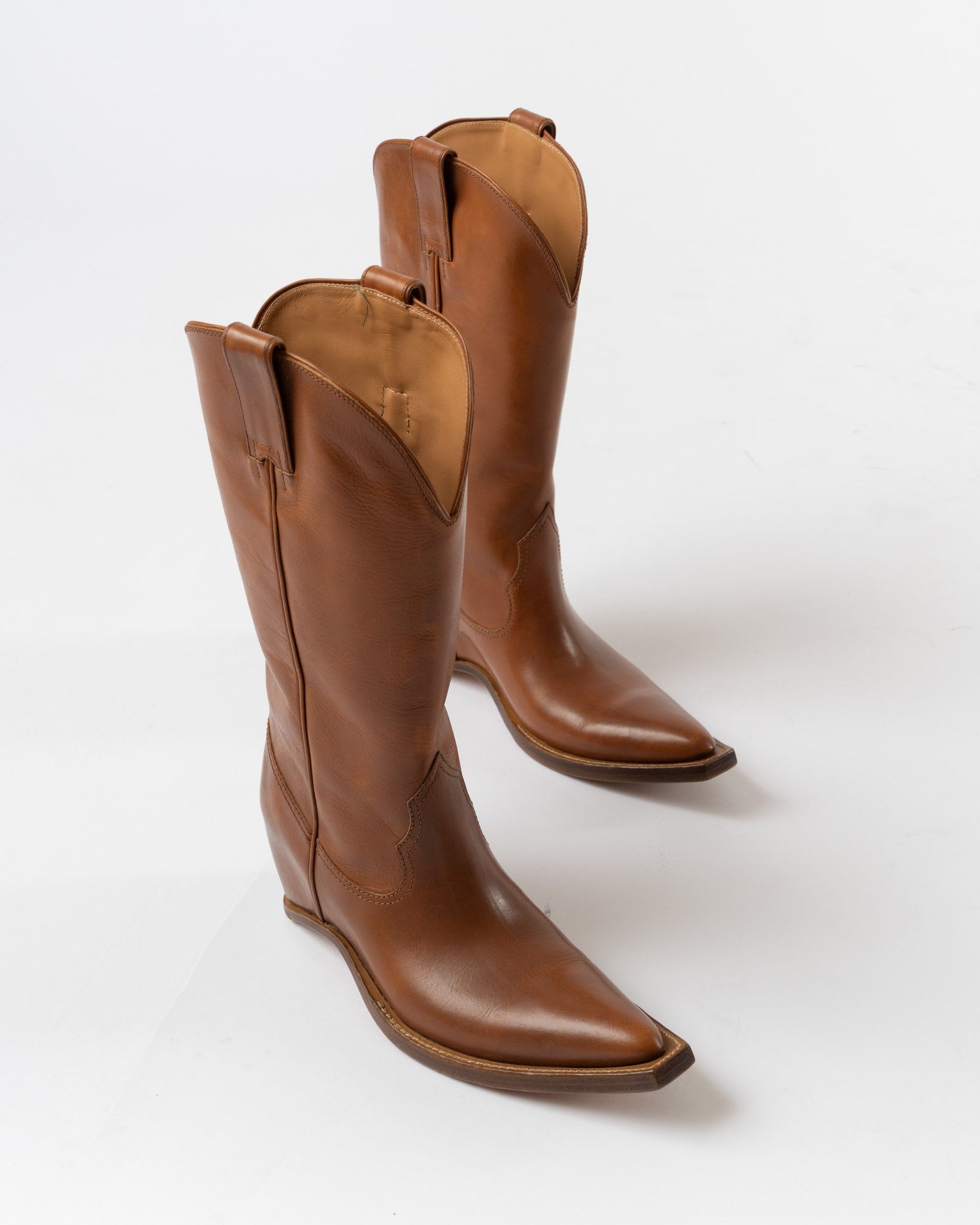 Maison Margiela Heel-Less Western High Boots H45 Mocha Bisque