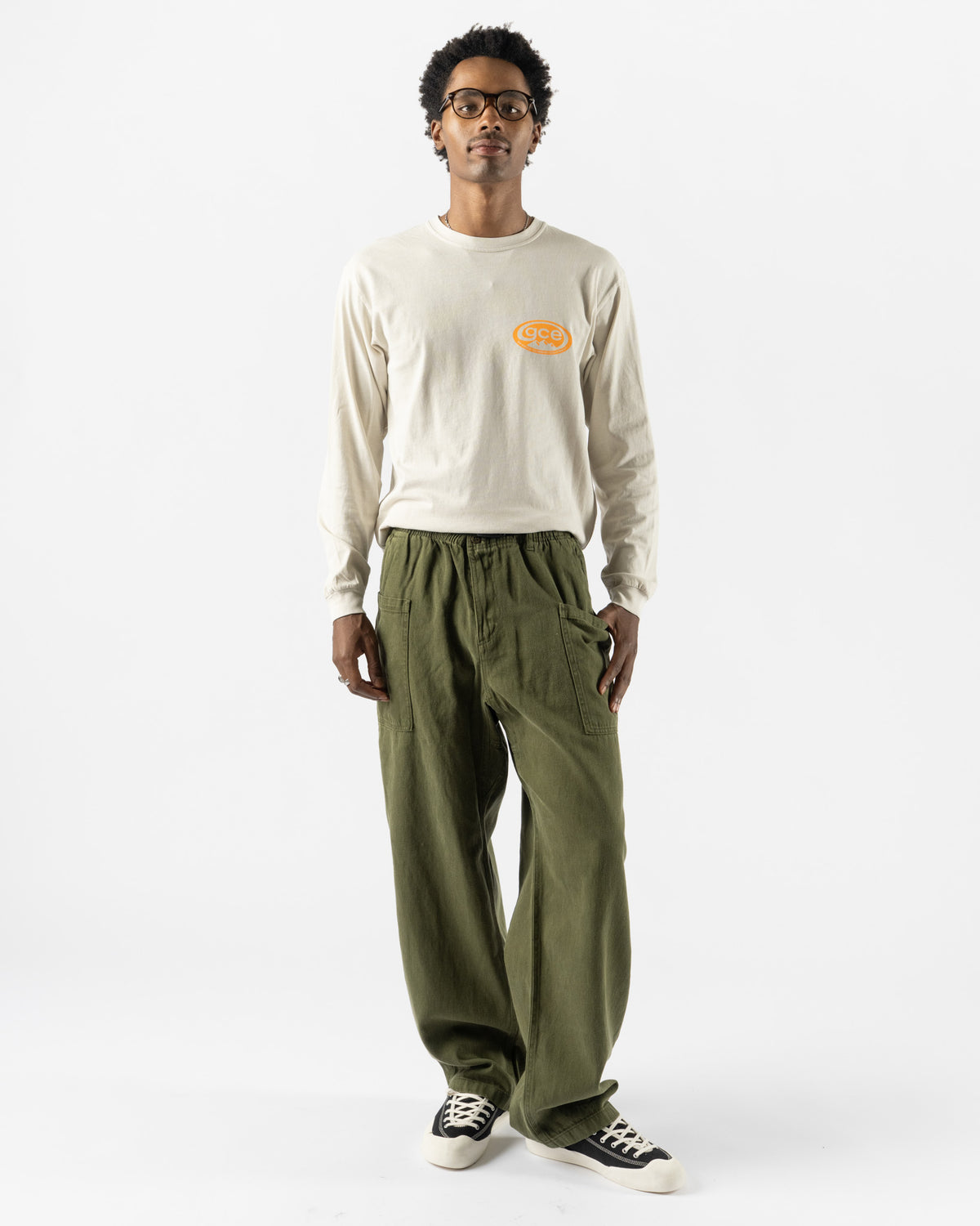 Gramicci Hemp Relaxed Pant in Olive