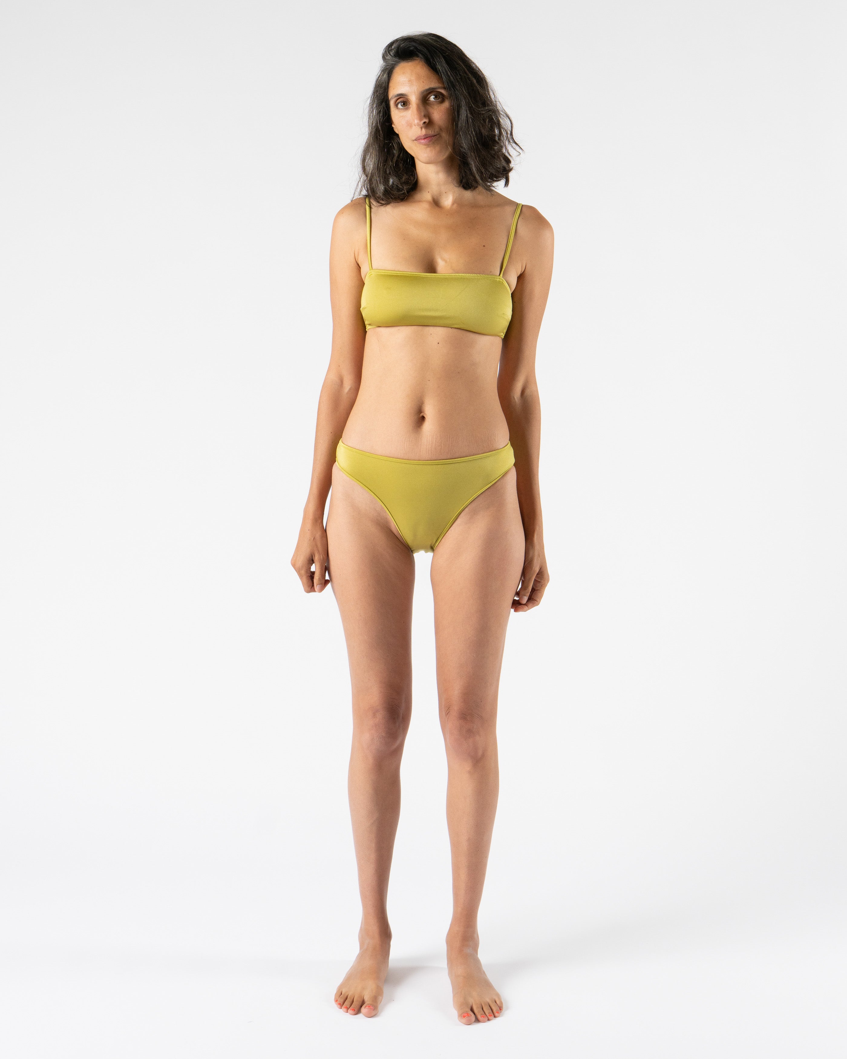 Nu Swim High Cut Bottom in Sulphur