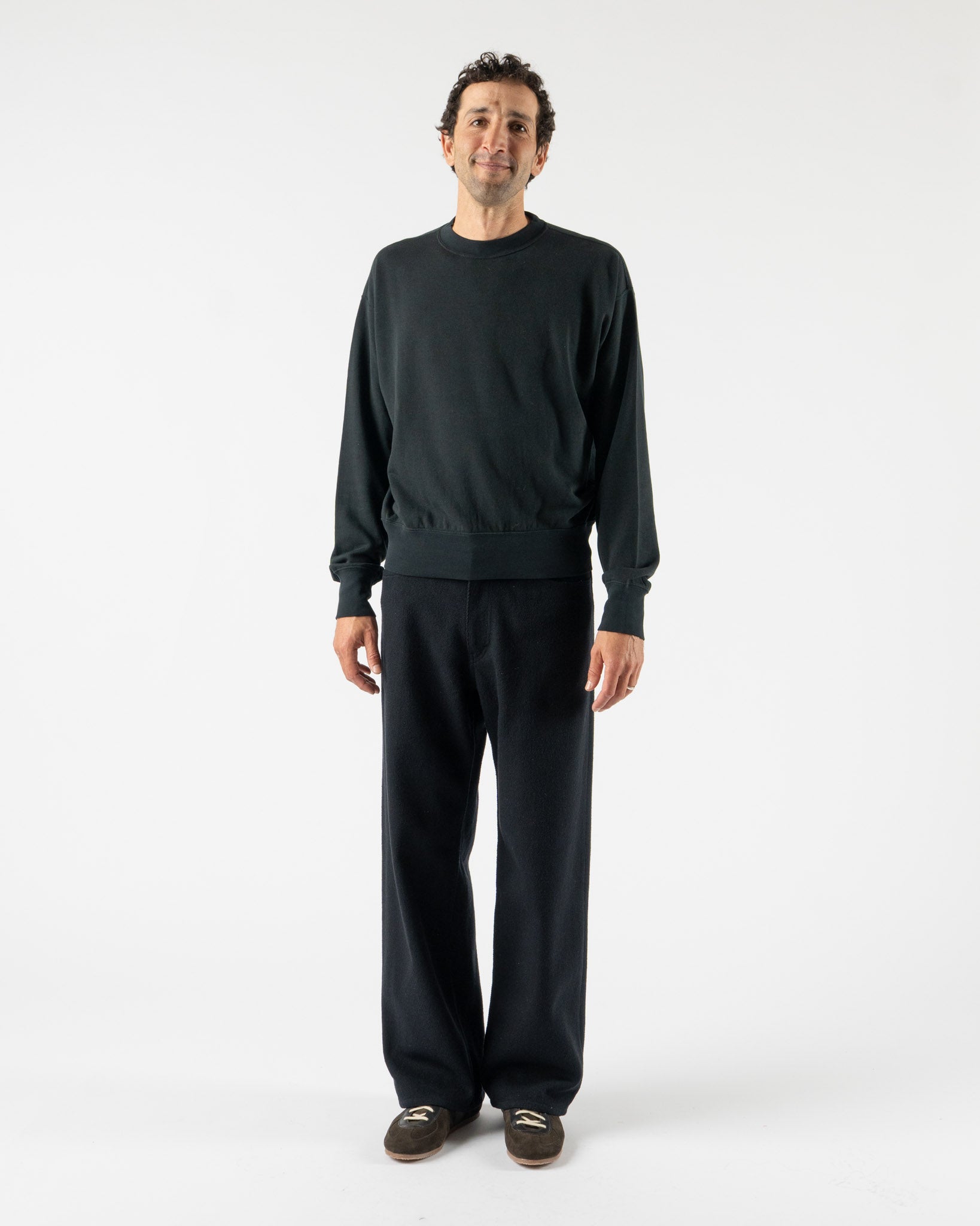 Auralee High Twist Light Sweat P/O in Ink Black