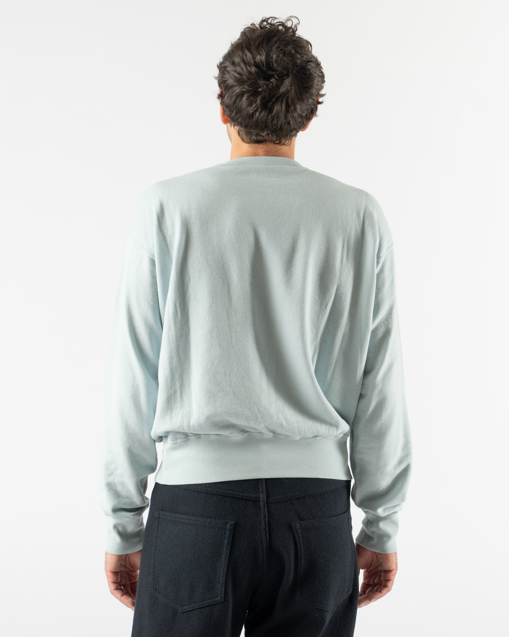 Auralee High Twist Light Sweat P/O in Pale Blue
