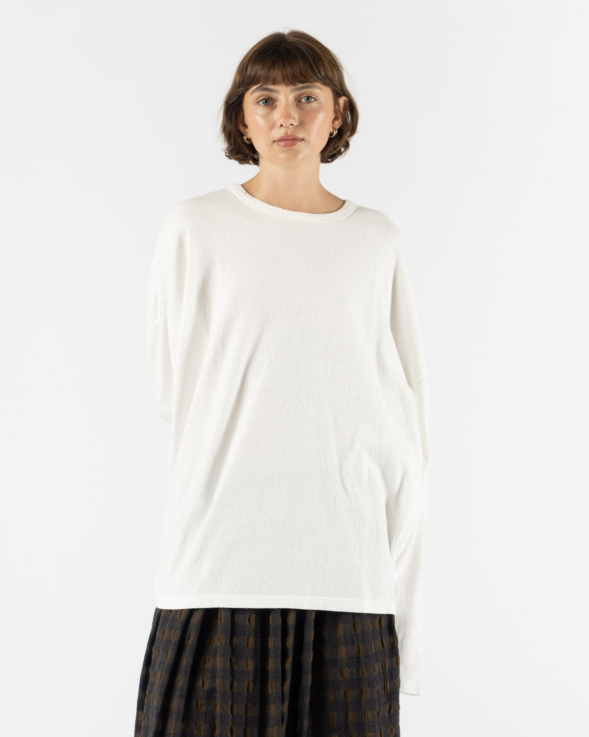 Ichi Antiquités Loose Knit Pullover in White