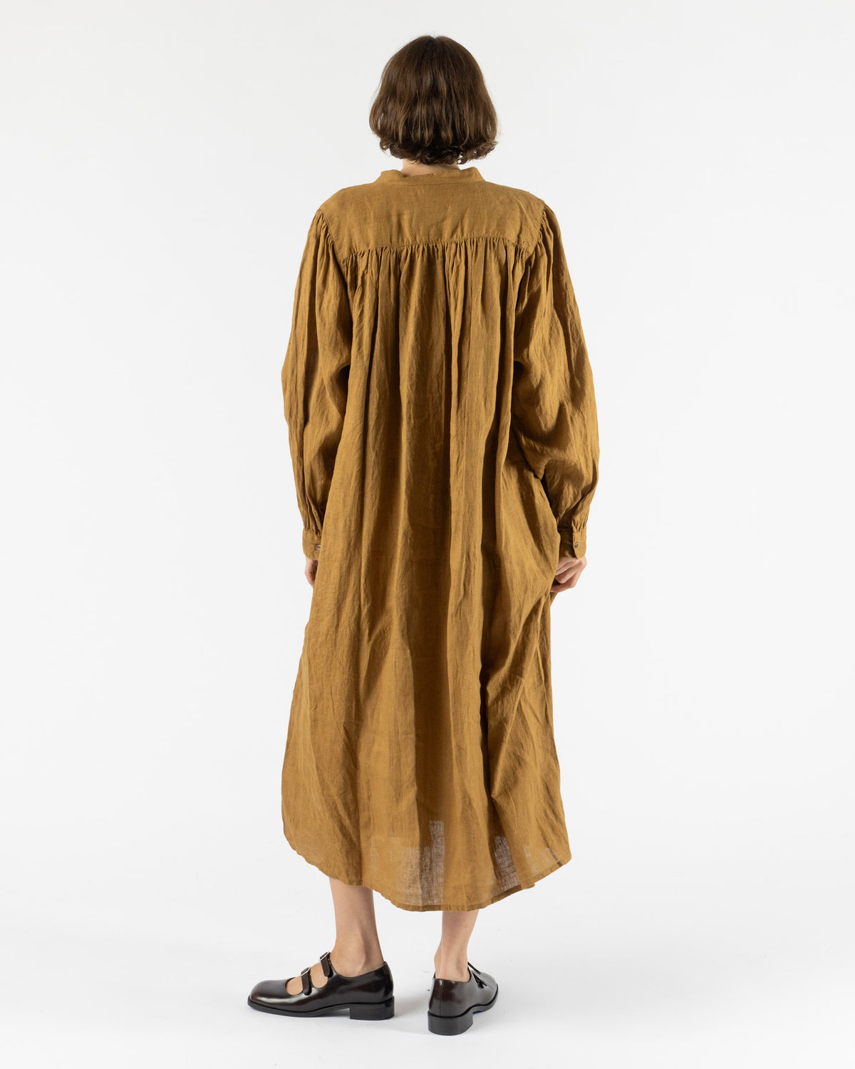 Ichi Antiquités French Linen Dress in Camel