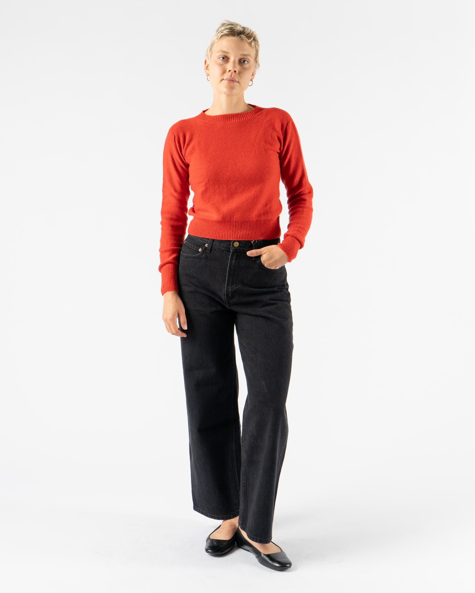 Baserange Tier Sweater in Melograno Red