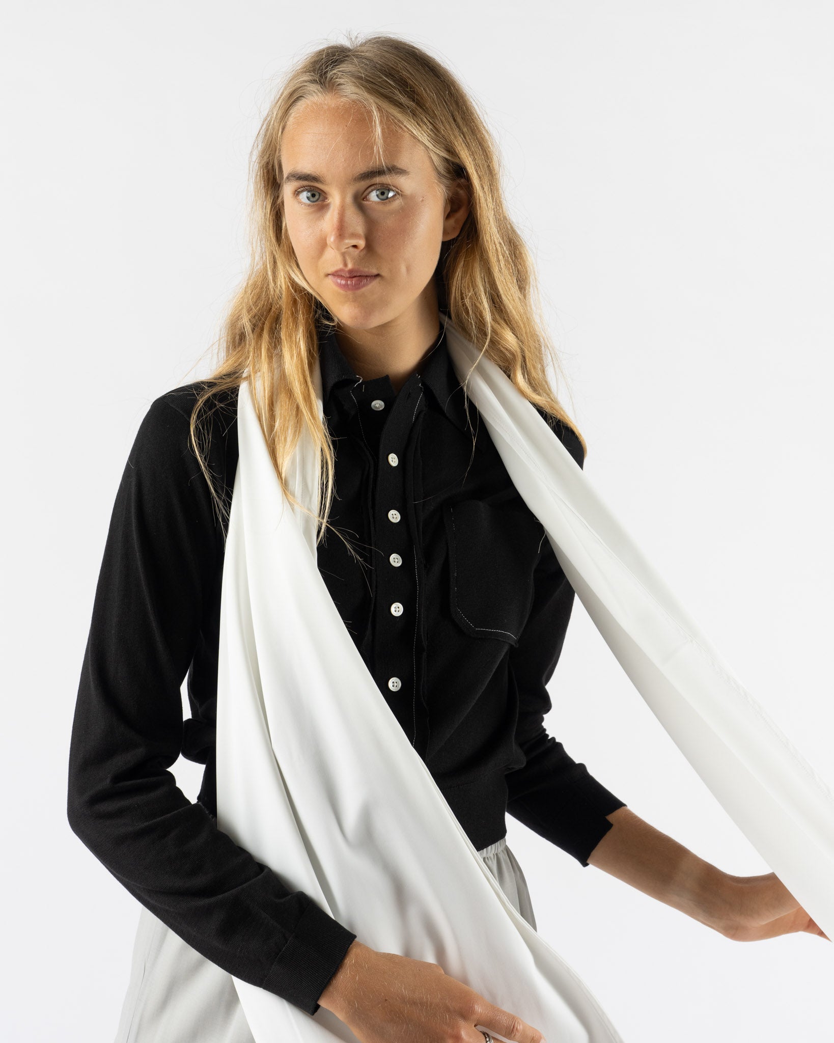 Pien Studios Stretch Scarf in Bianco
