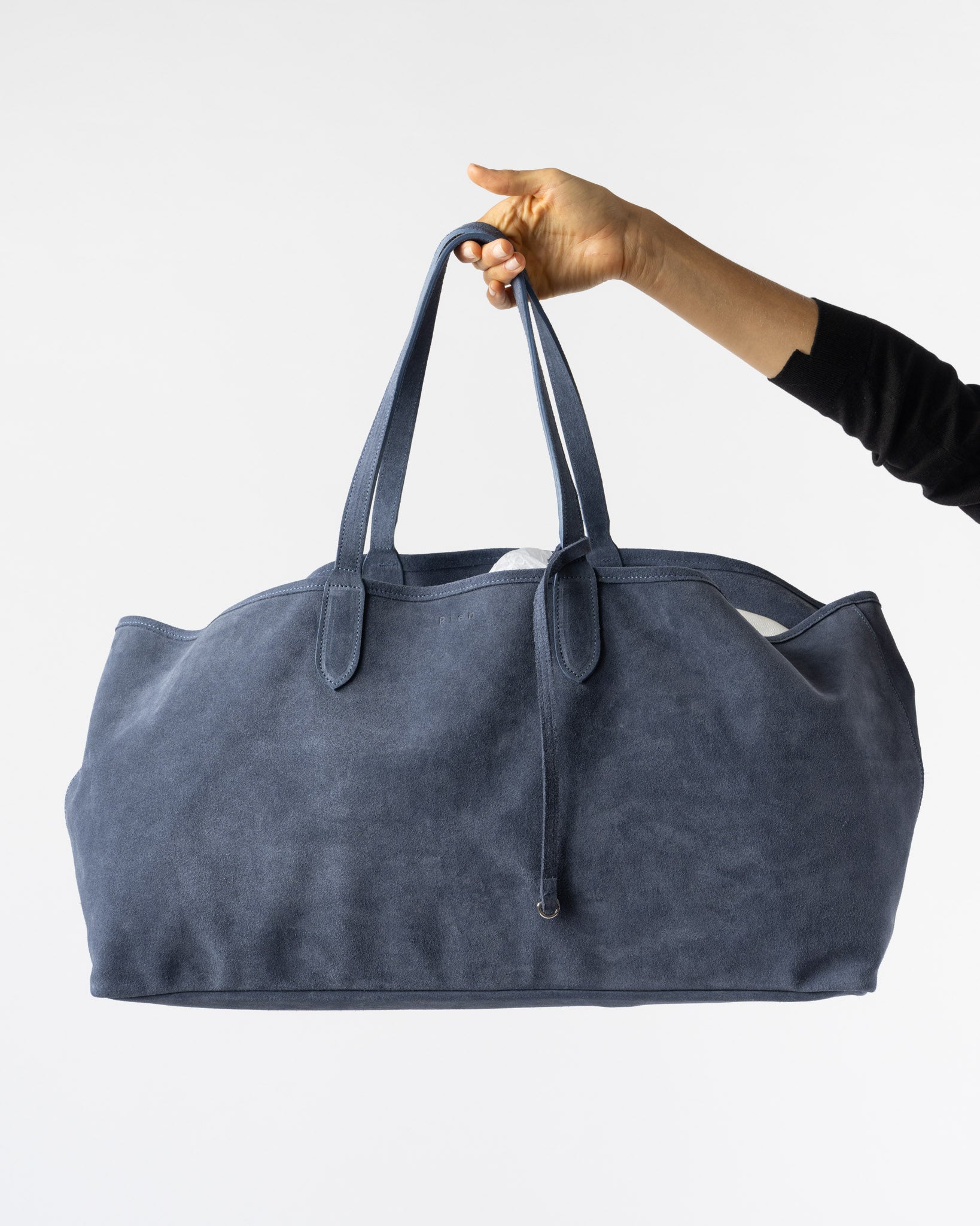 Pien Studios Polo Tote in Navy Suede