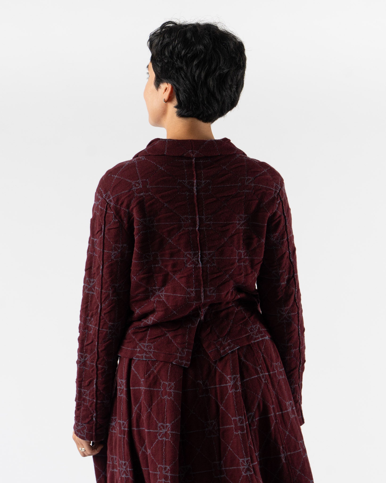 YanYan June Shrunken Work Jacket in Burgundy