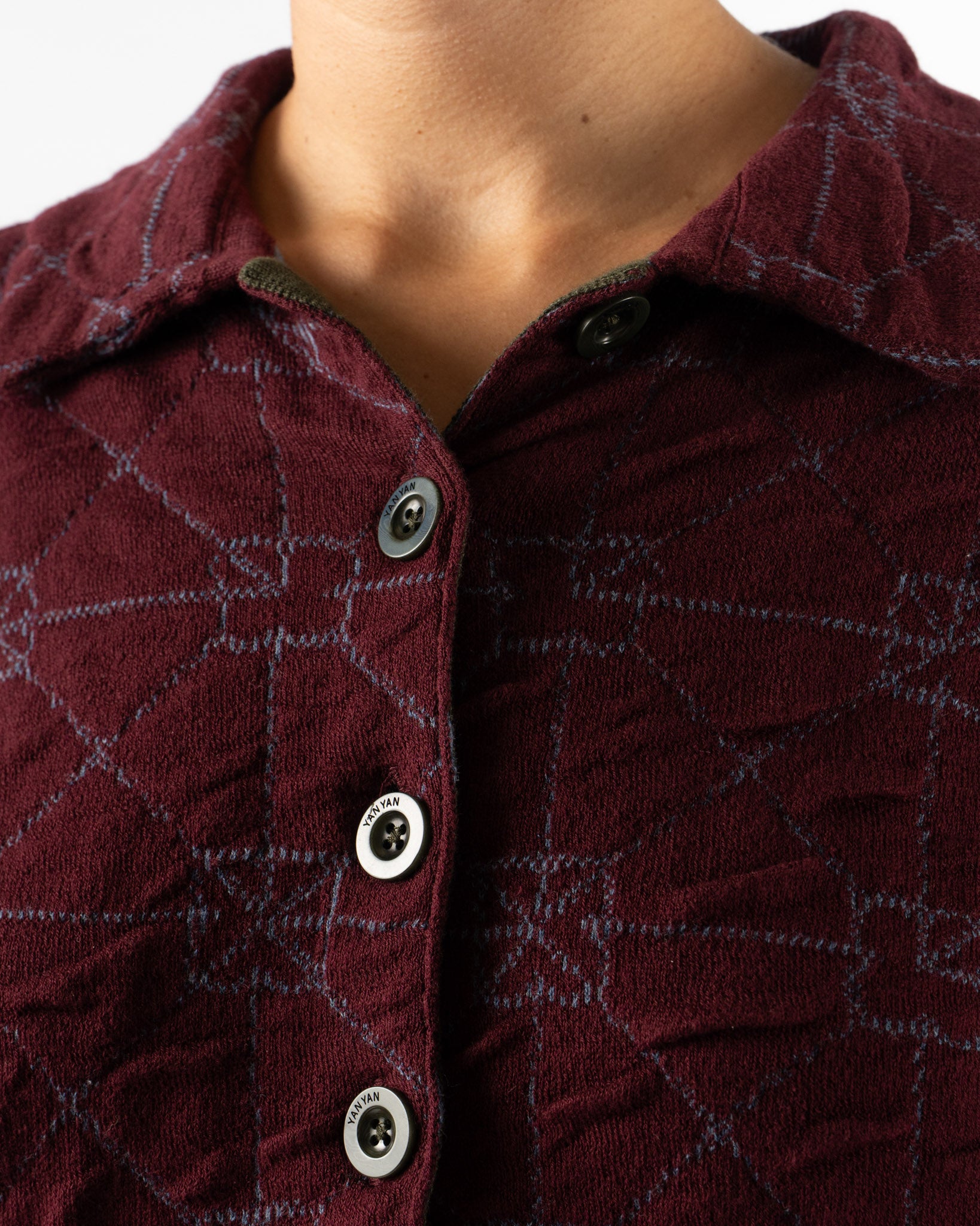 YanYan June Shrunken Work Jacket in Burgundy
