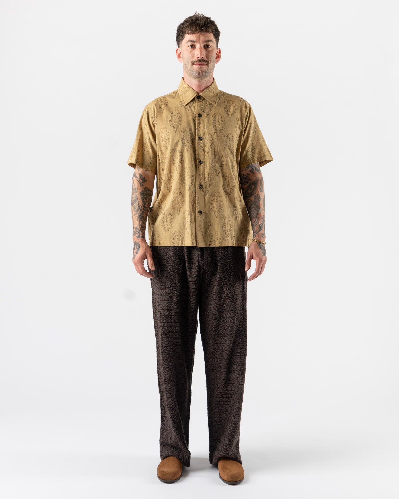 Kartik Research Camp Shirt in Mustard