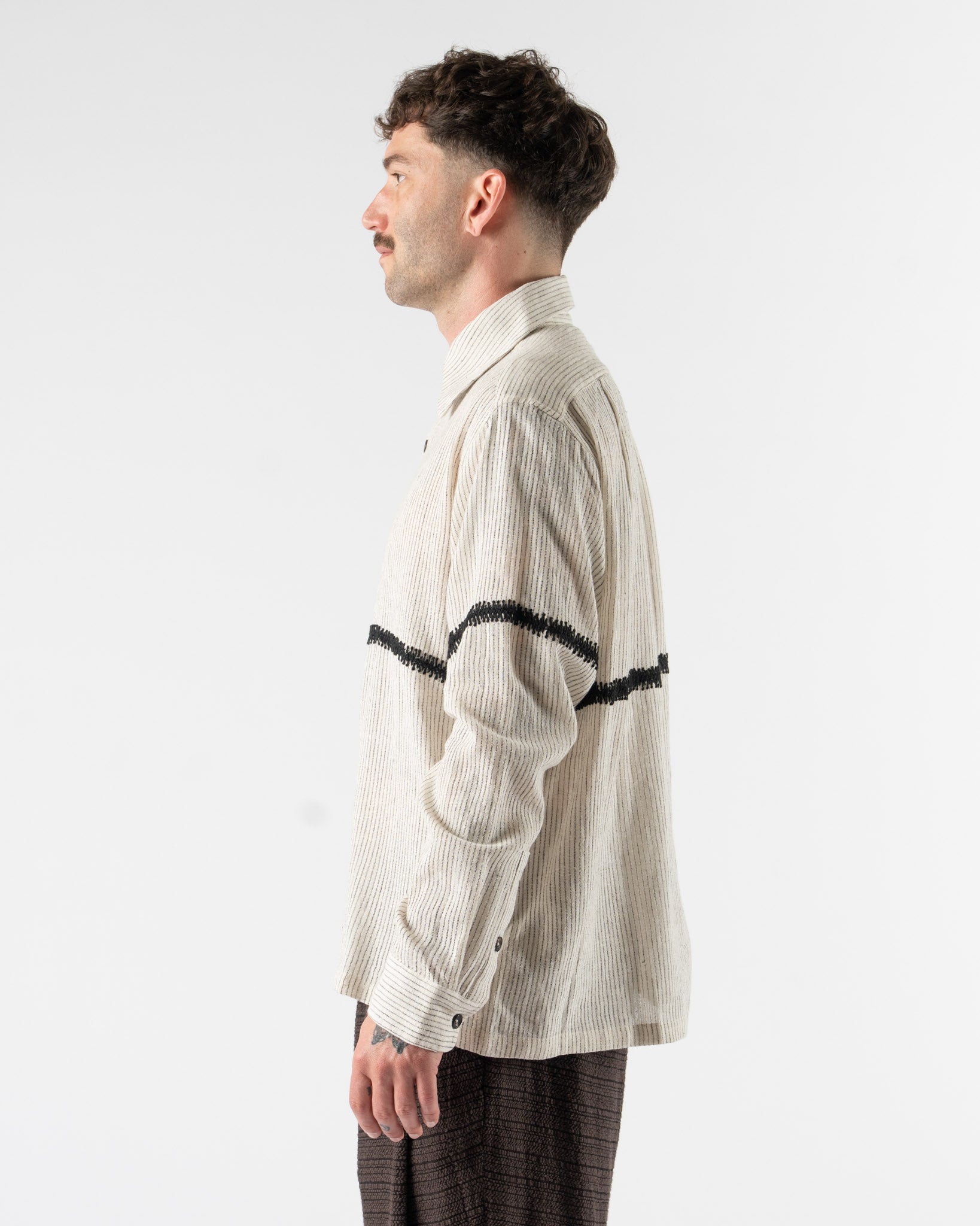 Kartik Research Rabari Shirt in White/Black