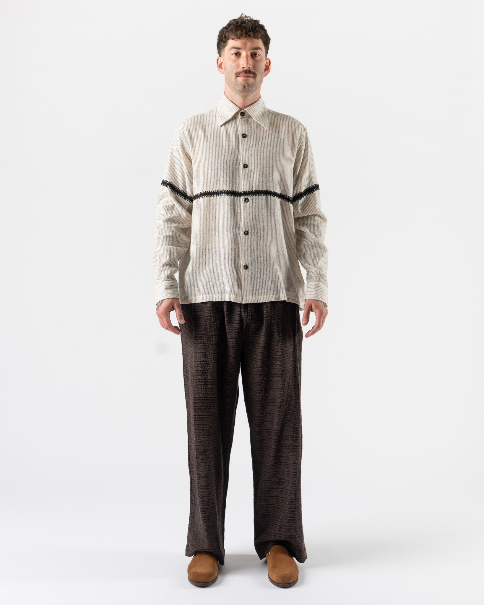 Kartik Research Rabari Shirt in White/Black