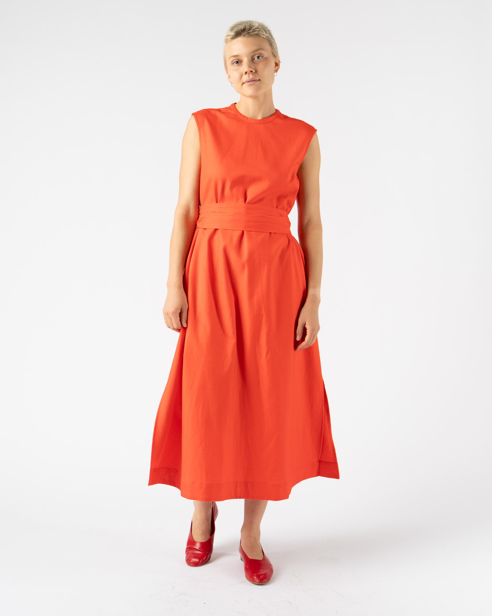 fitted lace wedding dress Red Acid Washed Ribbed Midi Tank Dress – PinkBlush main image 1