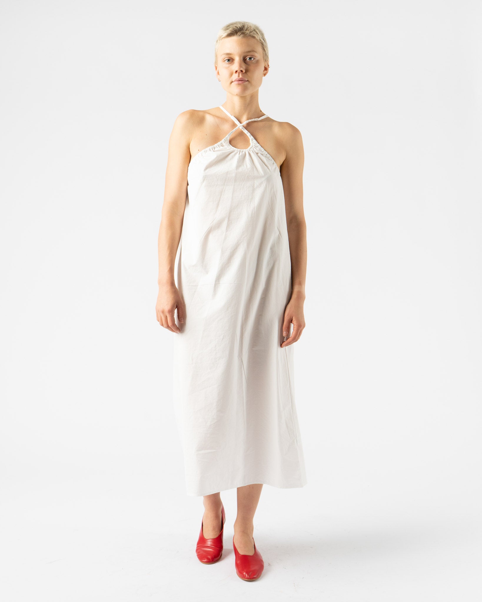 keyhole dress midi Deiji Studios Keyhole Midi Dress in White Curated at Jake and Jones
