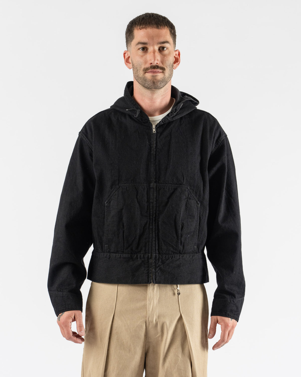 Lady White Co. x PHIGVEL Hooded Denim Blouson in Black