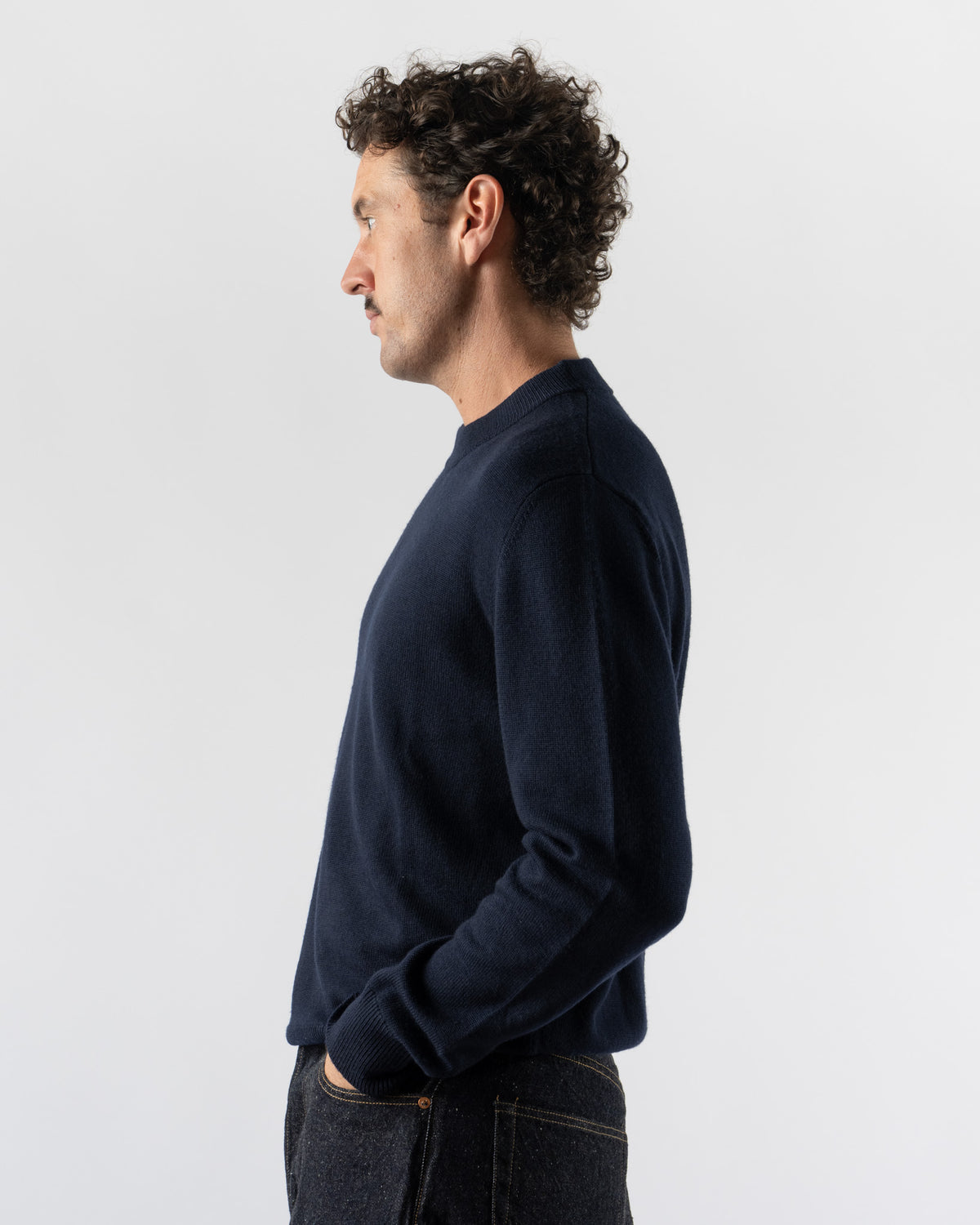 Lady White Co. Raglan Link Sweater in Deep Navy