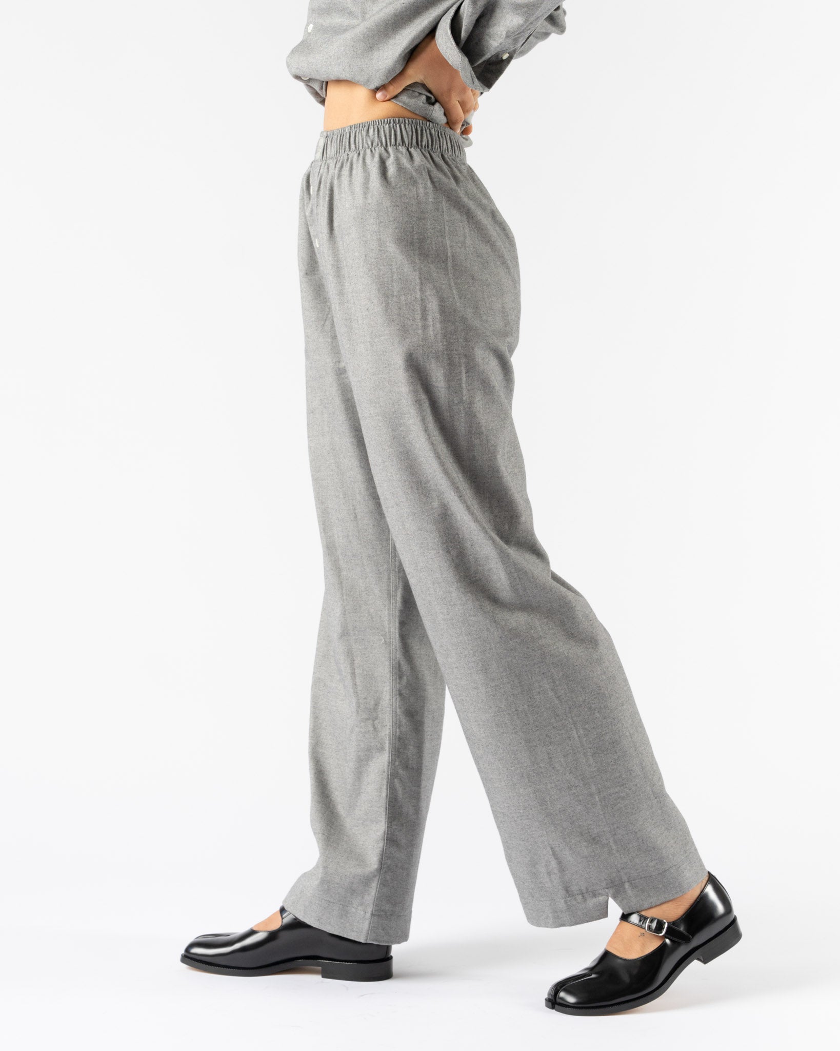 Comme Si La Boxer Alta in Light Grey Herringbone