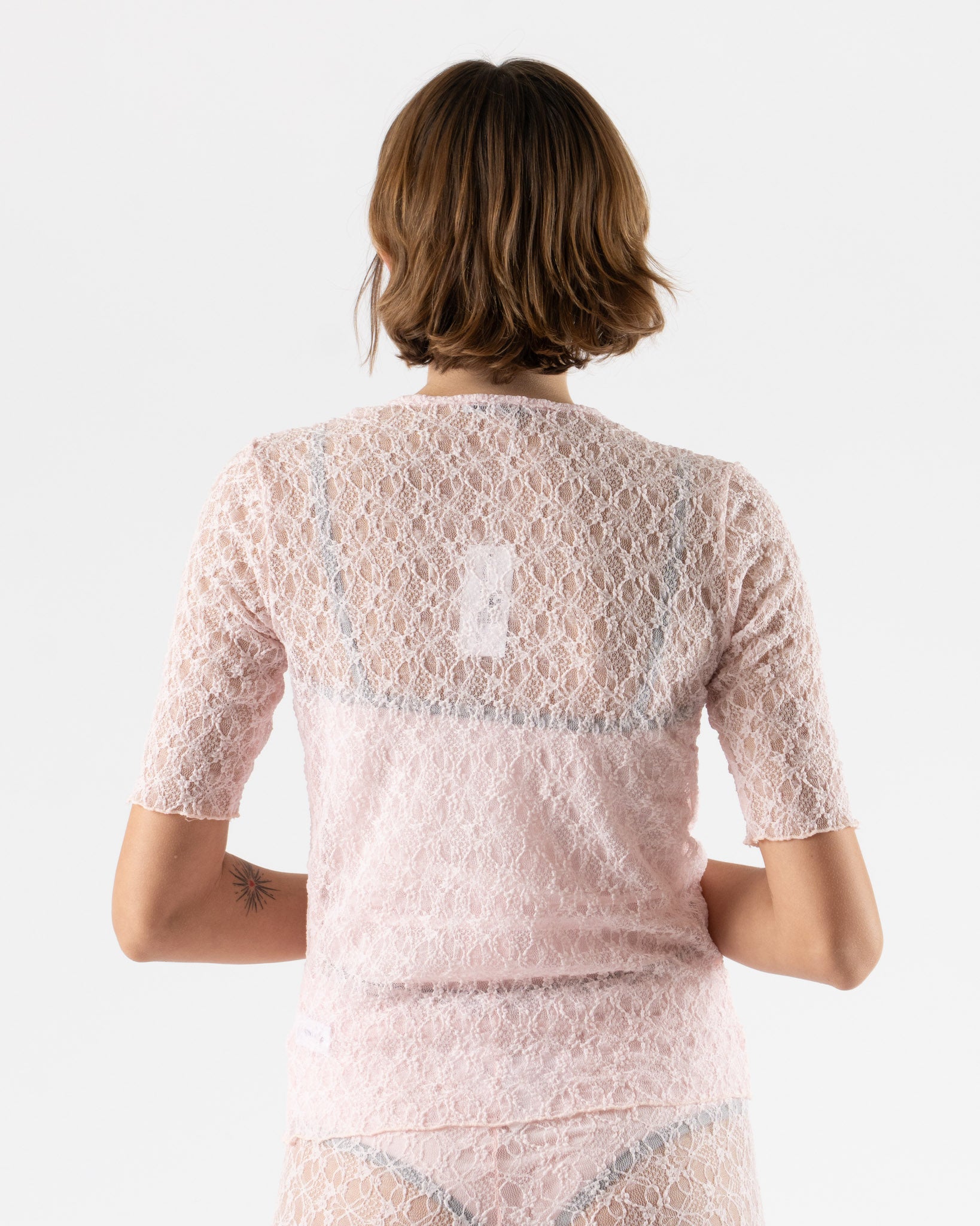 Simone Wild Lace Tess Tee in Candy