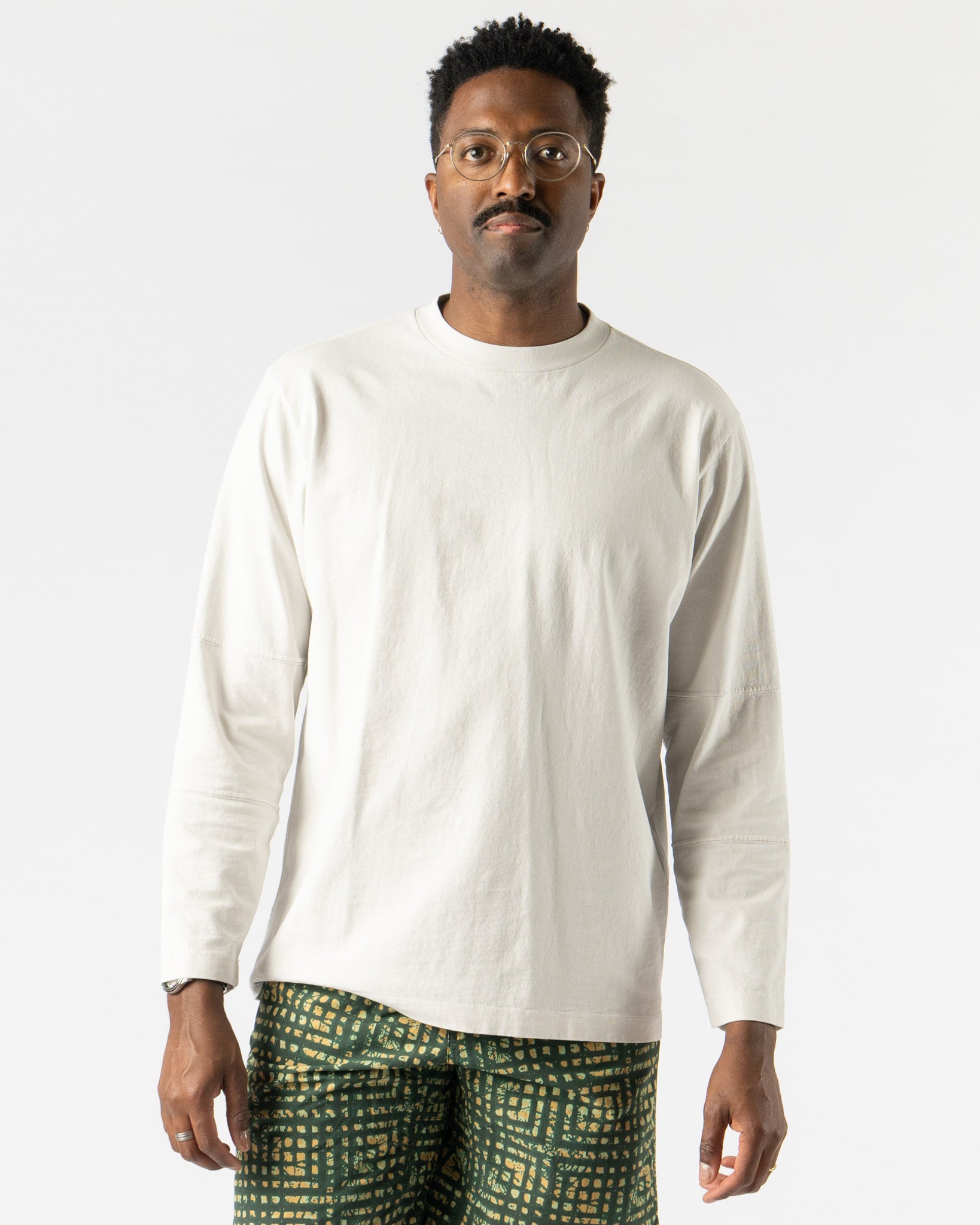 Lady White Co. LW108 Tri-Panel Long Sleeve Shirt in Off-White