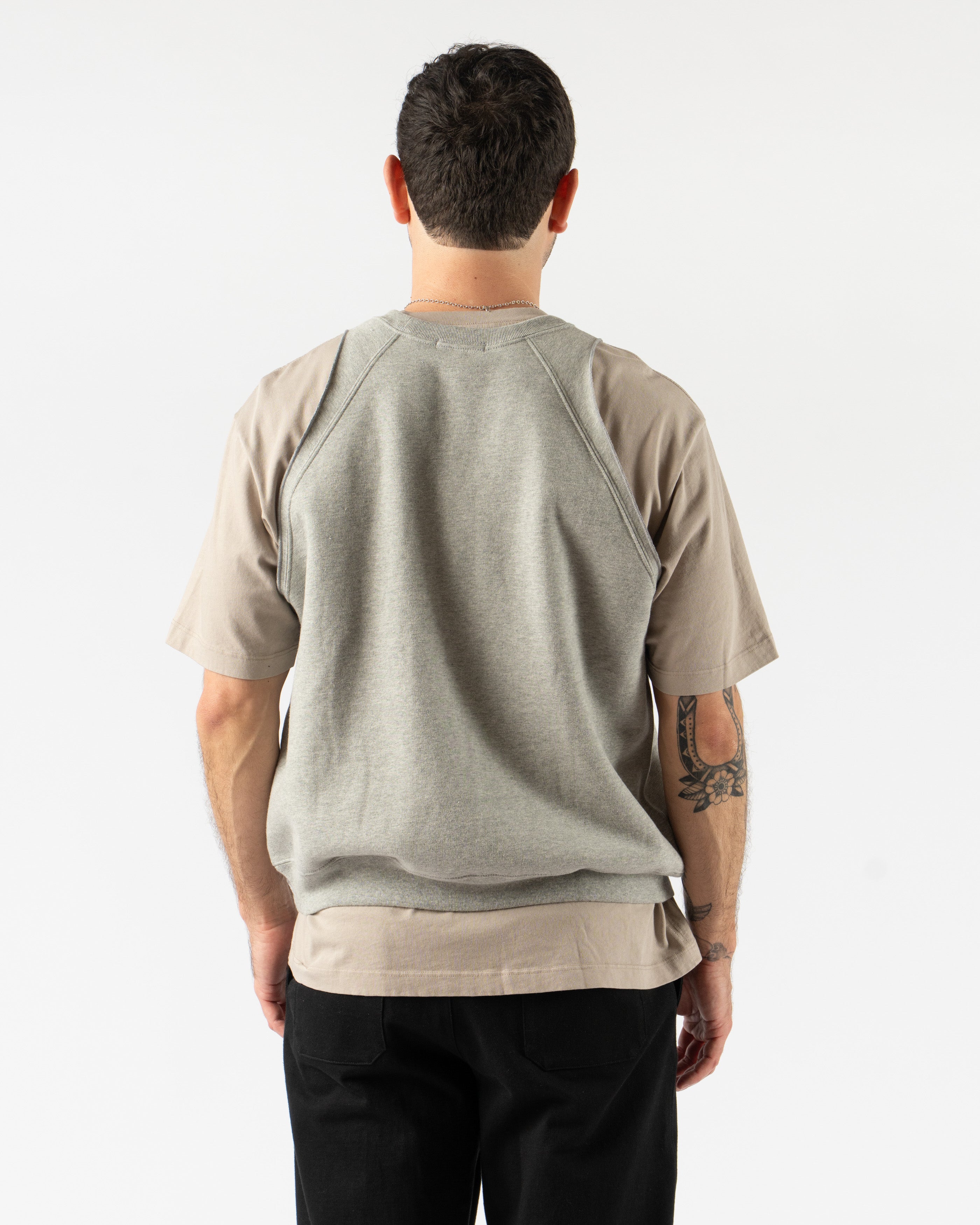 Lady White Co. LW602 Cut Off Raglan Sweatshirt in Heather Grey