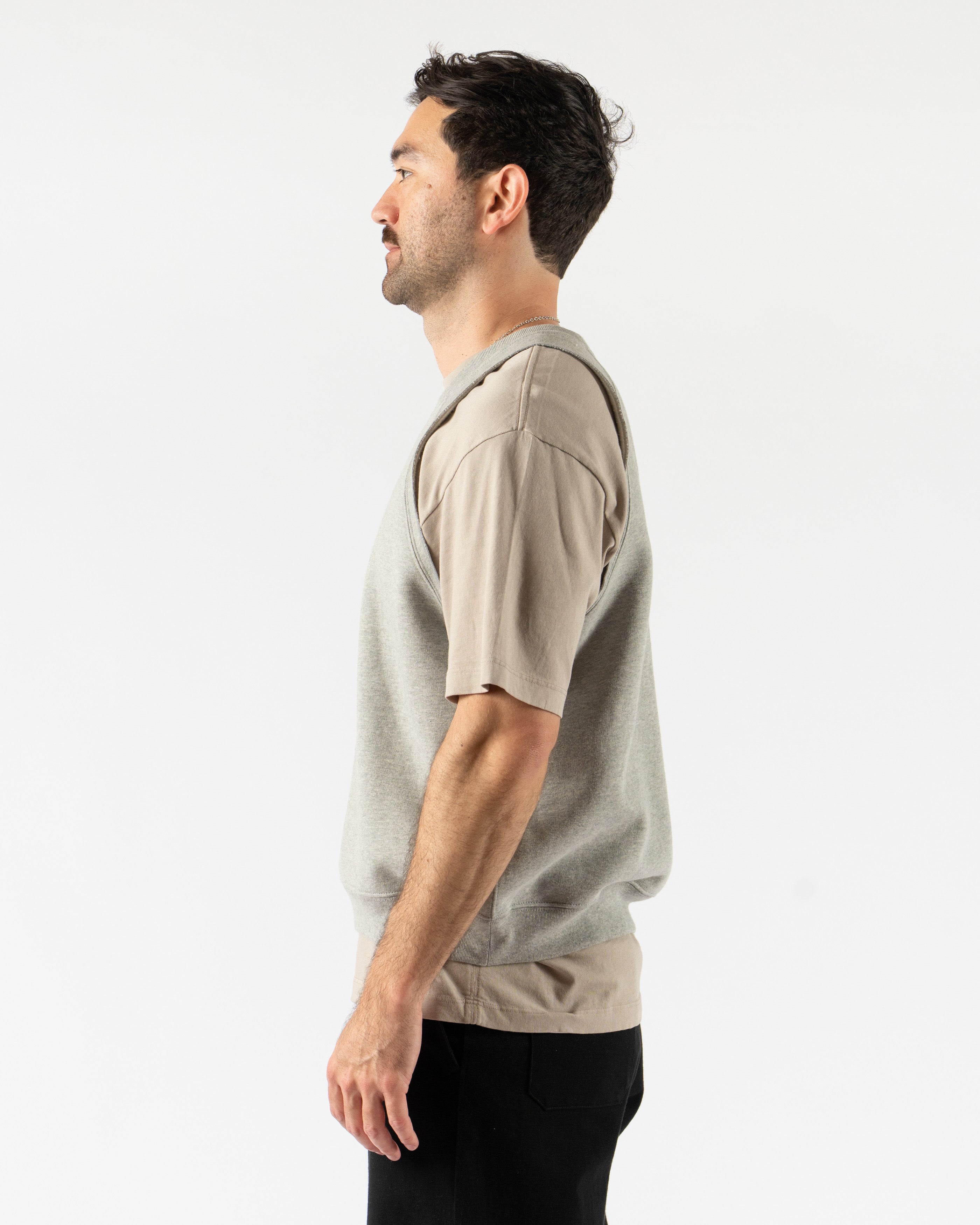 Lady White Co. LW602 Cut Off Raglan Sweatshirt in Heather Grey